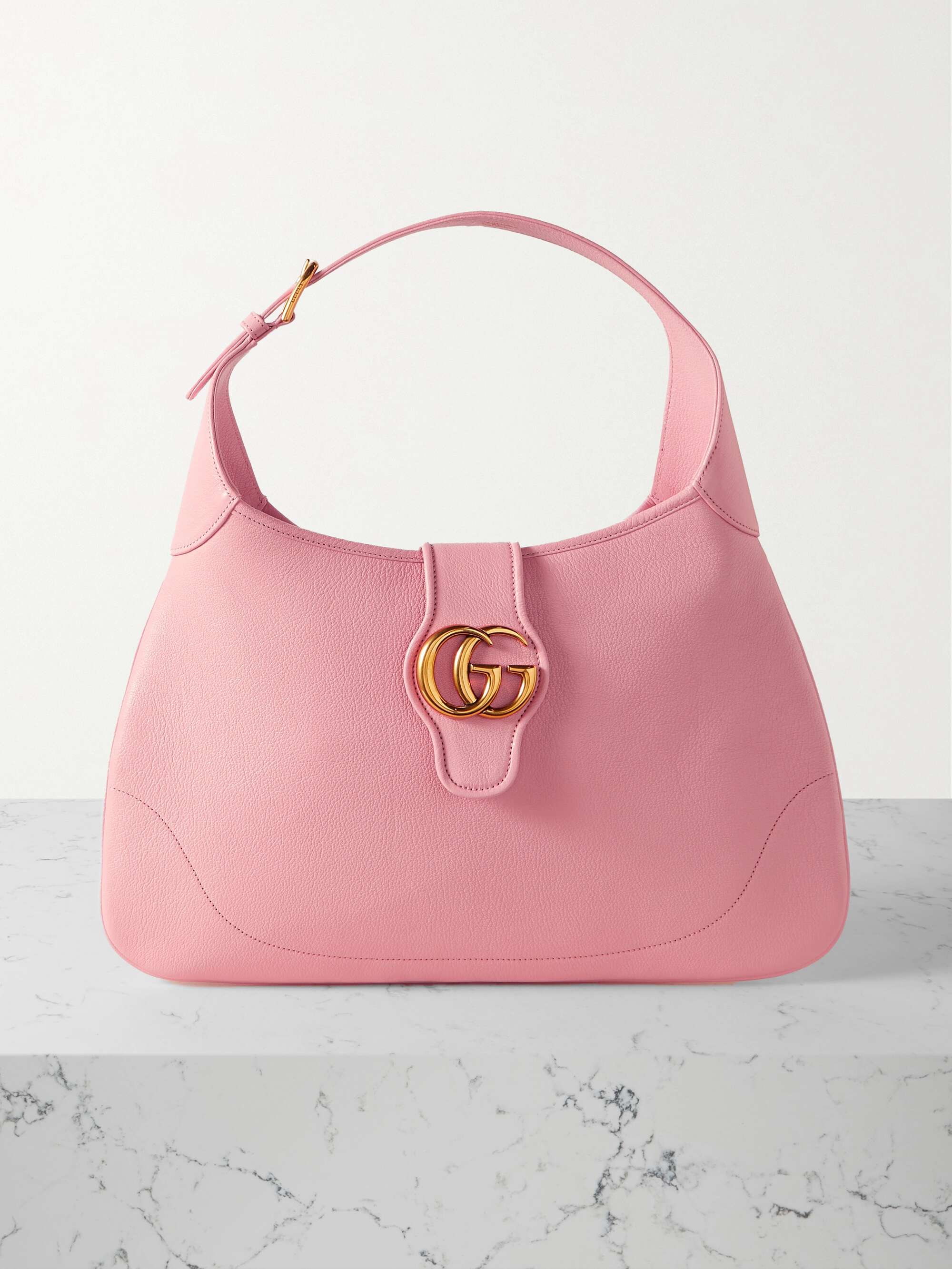 GUCCI Aphrodite embellished leather shoulder bag | NET-A-PORTER