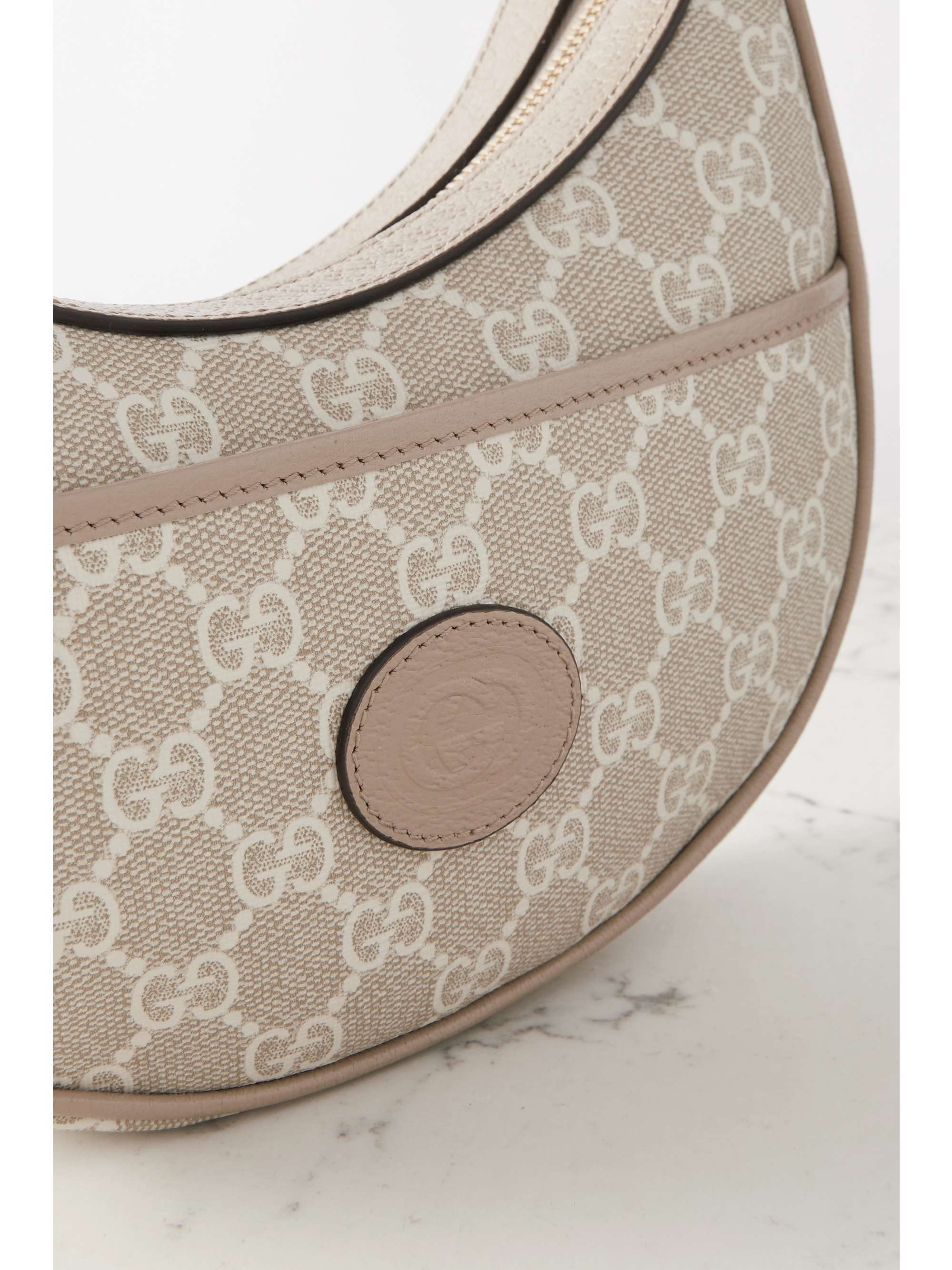 GUCCI GG Retro mini leather-trimmed printed coated-canvas shoulder bag