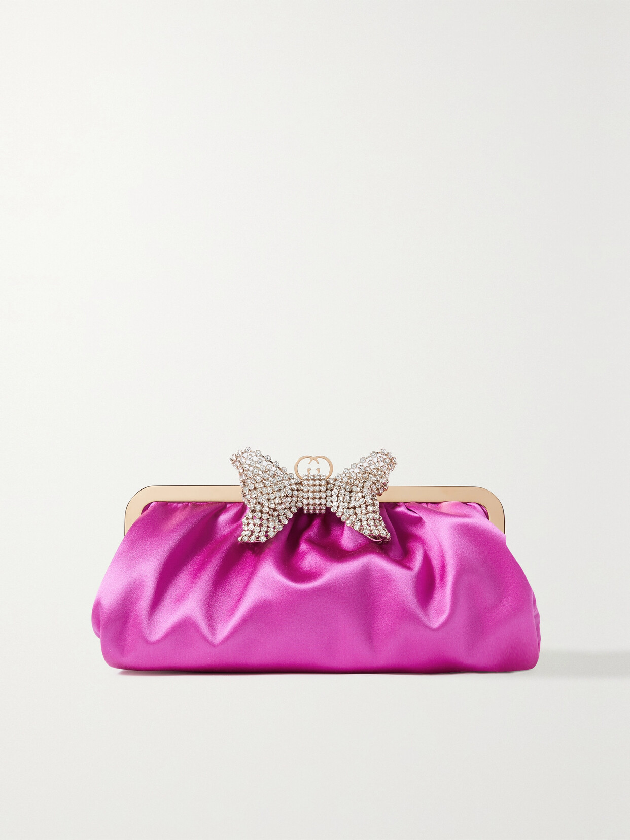 Gucci Broadway Crystal-embellished Satin Clutch
