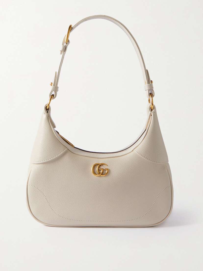 Gucci Aphrodite Chain-embellished Textured-leather Shoulder Bag