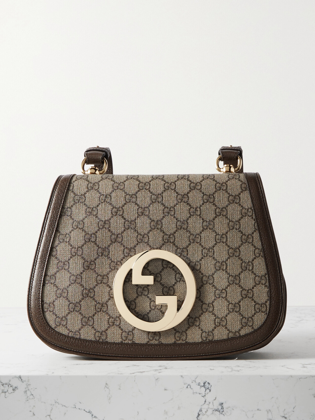 Gucci Blondie Leather-trimmed Printed Coated-canvas Shoulder Bag