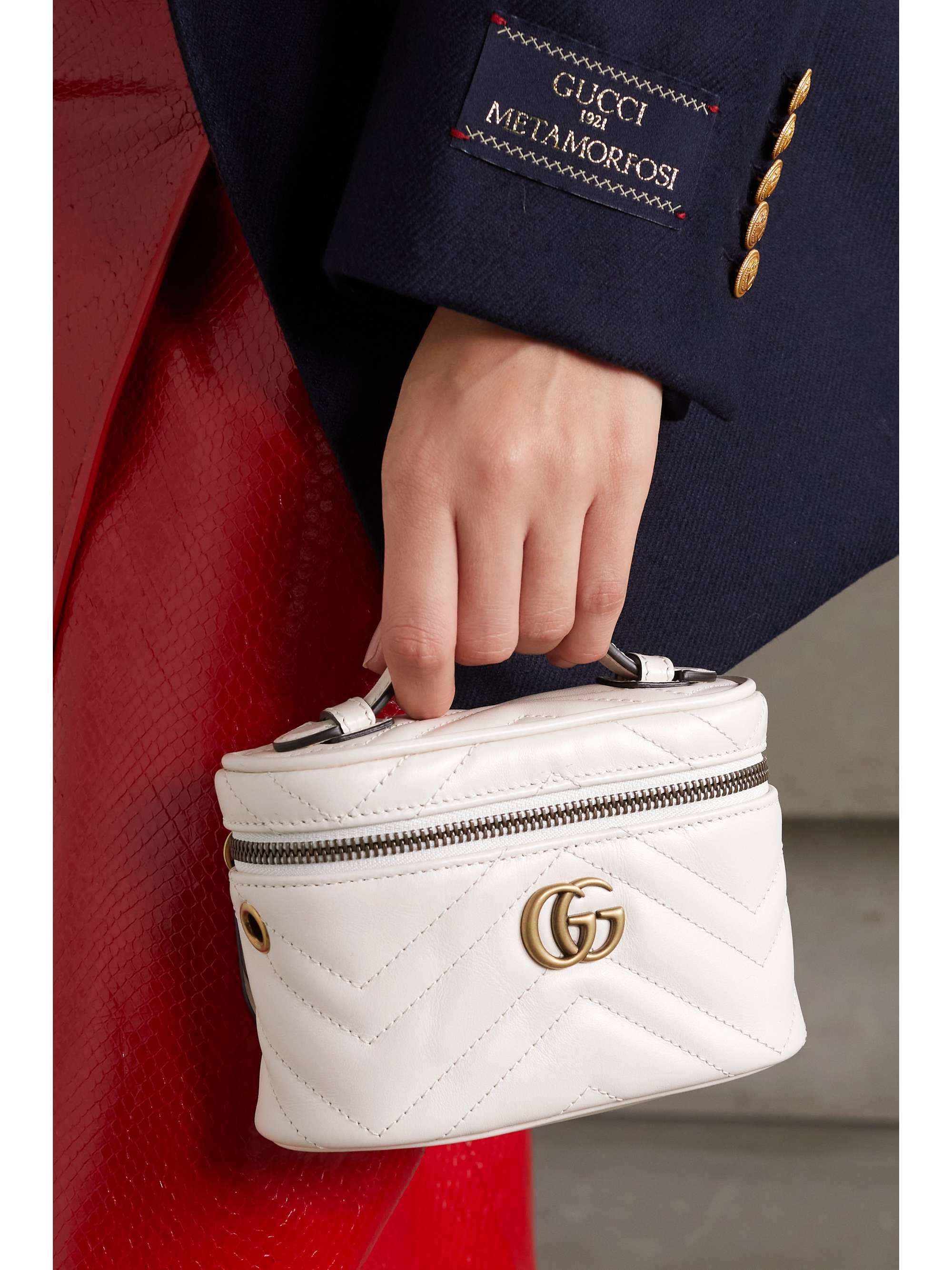 White GG Marmont mini quilted leather shoulder bag GUCCI NETAPORTER