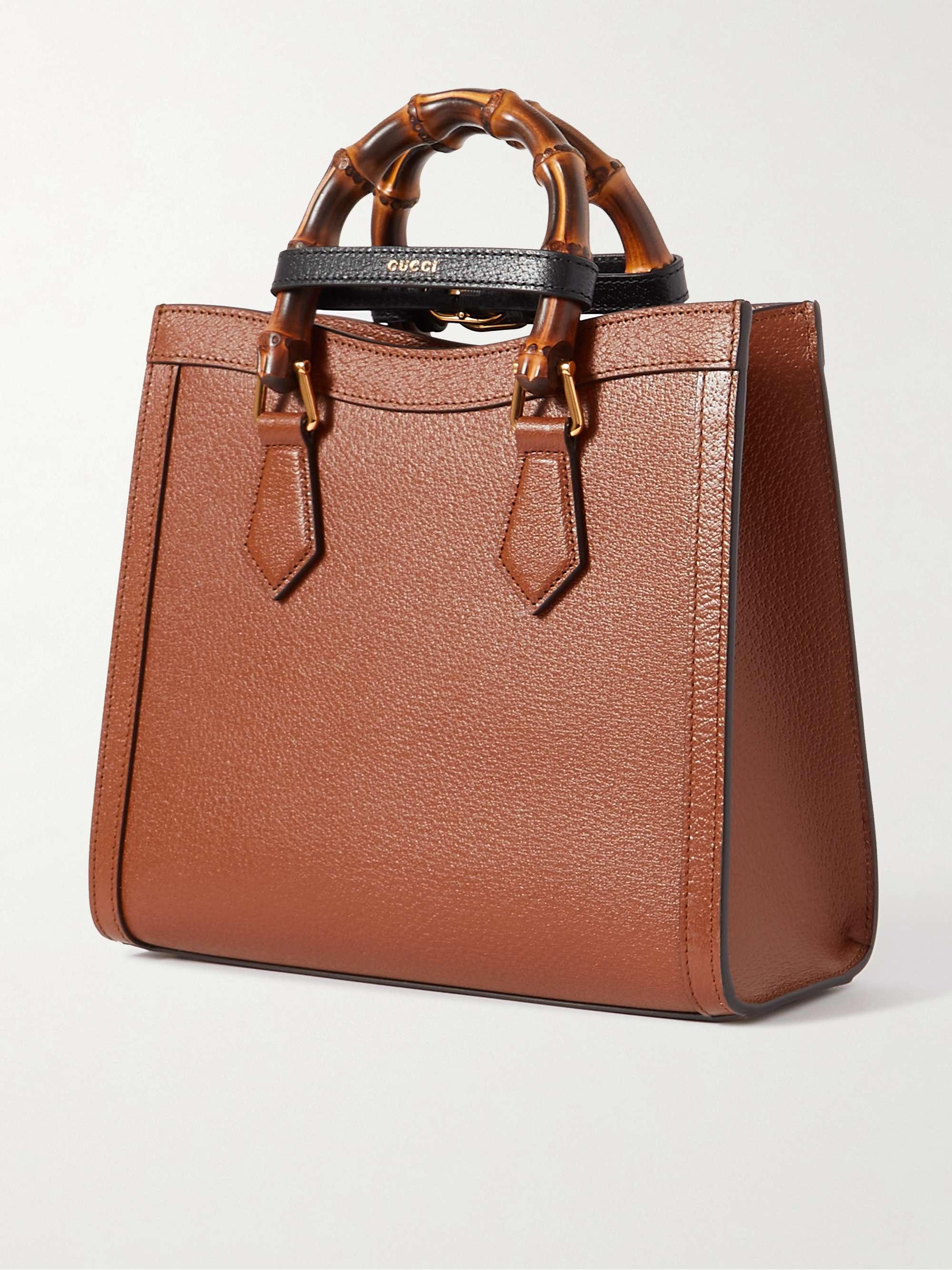 GUCCI Diana small textured-leather tote