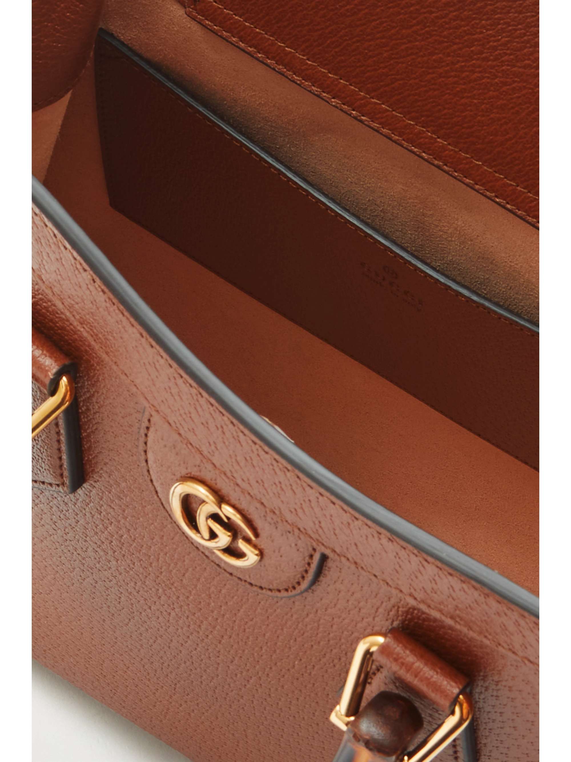 GUCCI Diana small textured-leather tote