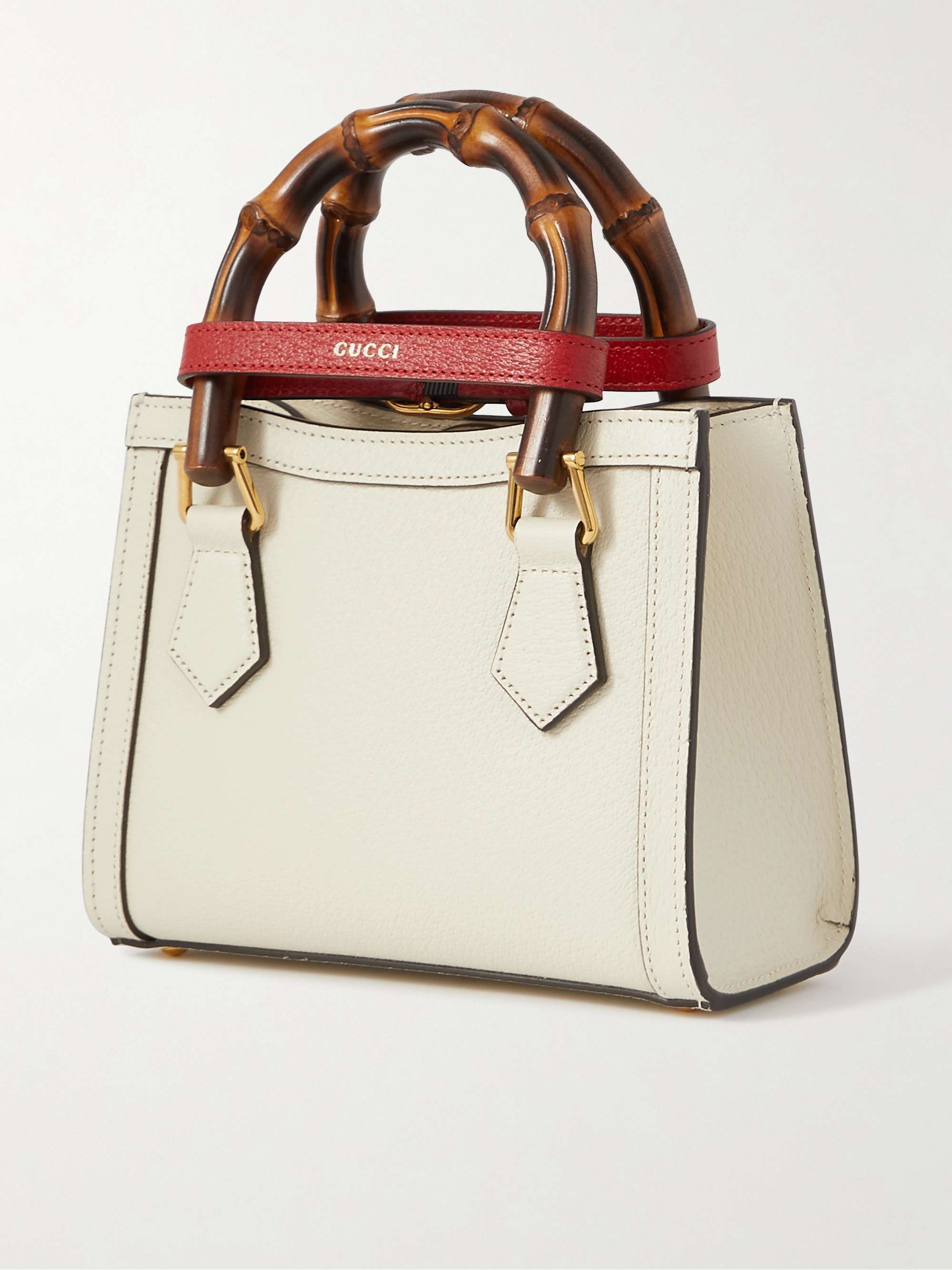 GUCCI Diana 纹理皮革迷你手提包