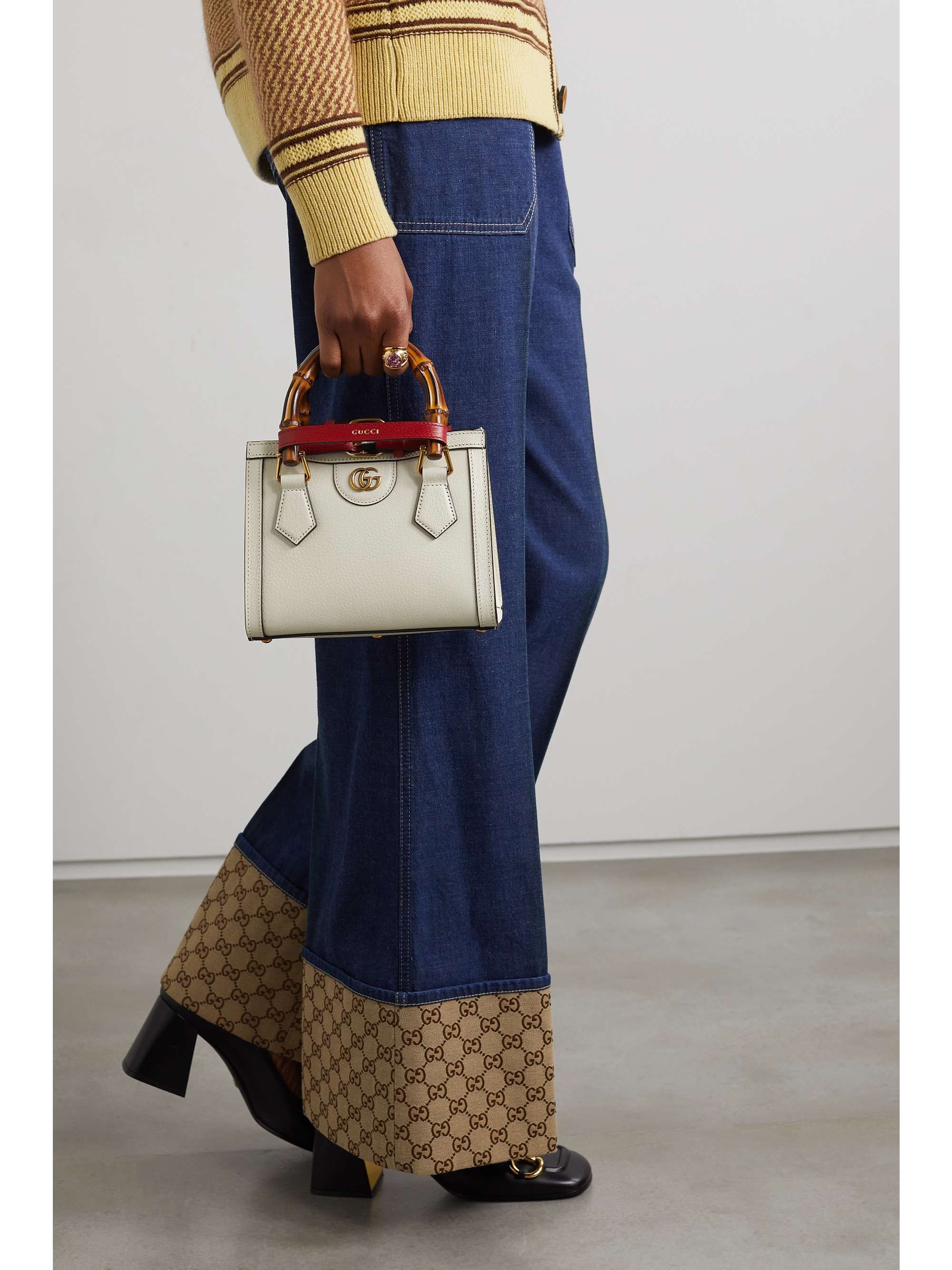 GUCCI Diana テクスチャードレザー ミニ トートバッグ | NET-A GUCCI Diana テクスチャードレザー ミニ トートバッグ | NET-A