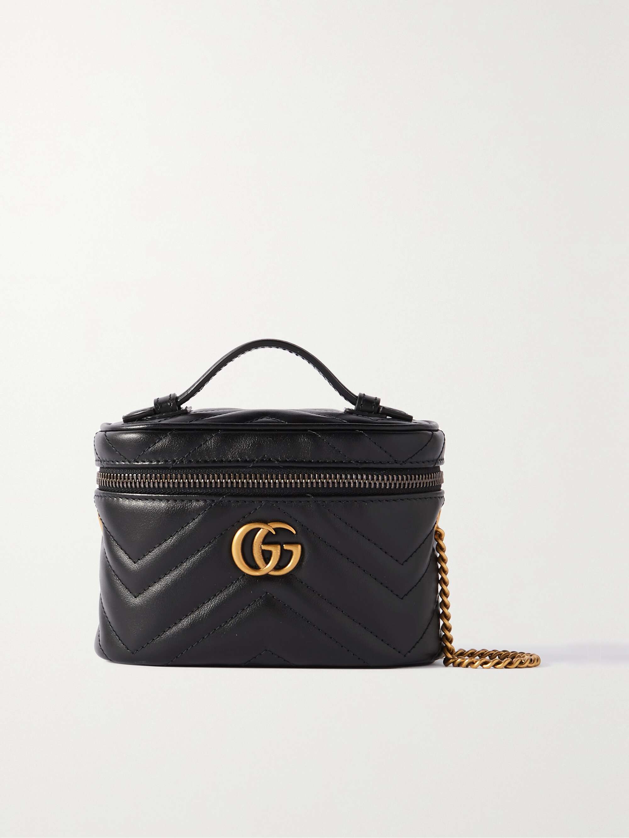 Gucci - Women's GG Marmont Camera 2.0 Mini Quilted Shoulder Bag - Black - Leather