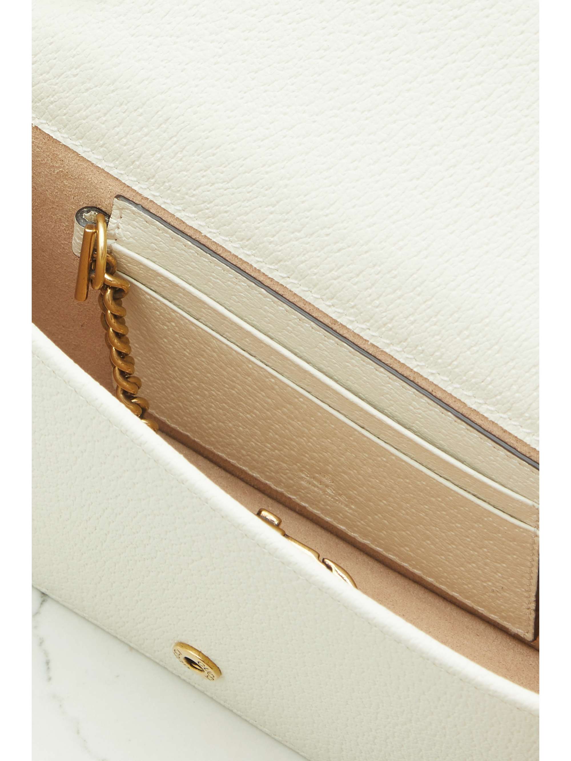 GUCCI Diana mini textured-leather shoulder bag