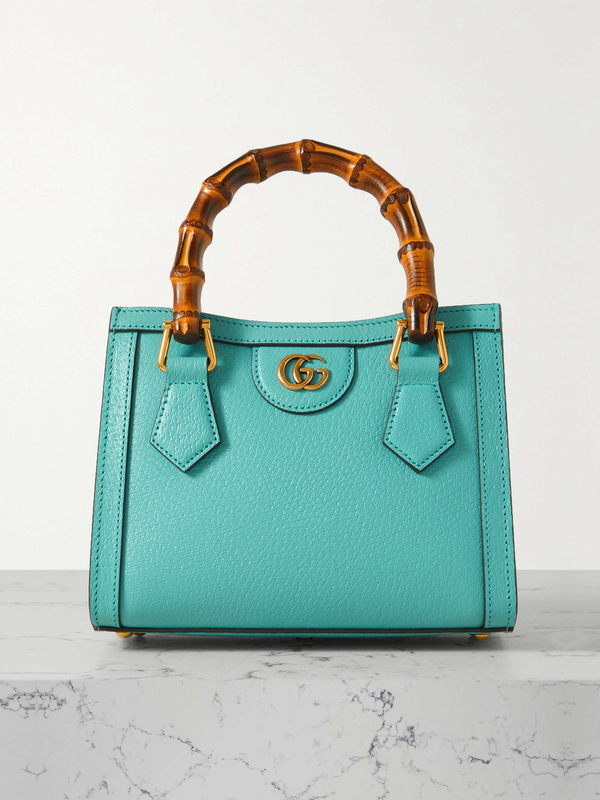 GUCCI Diana mini texturedleather tote NETAPORTER