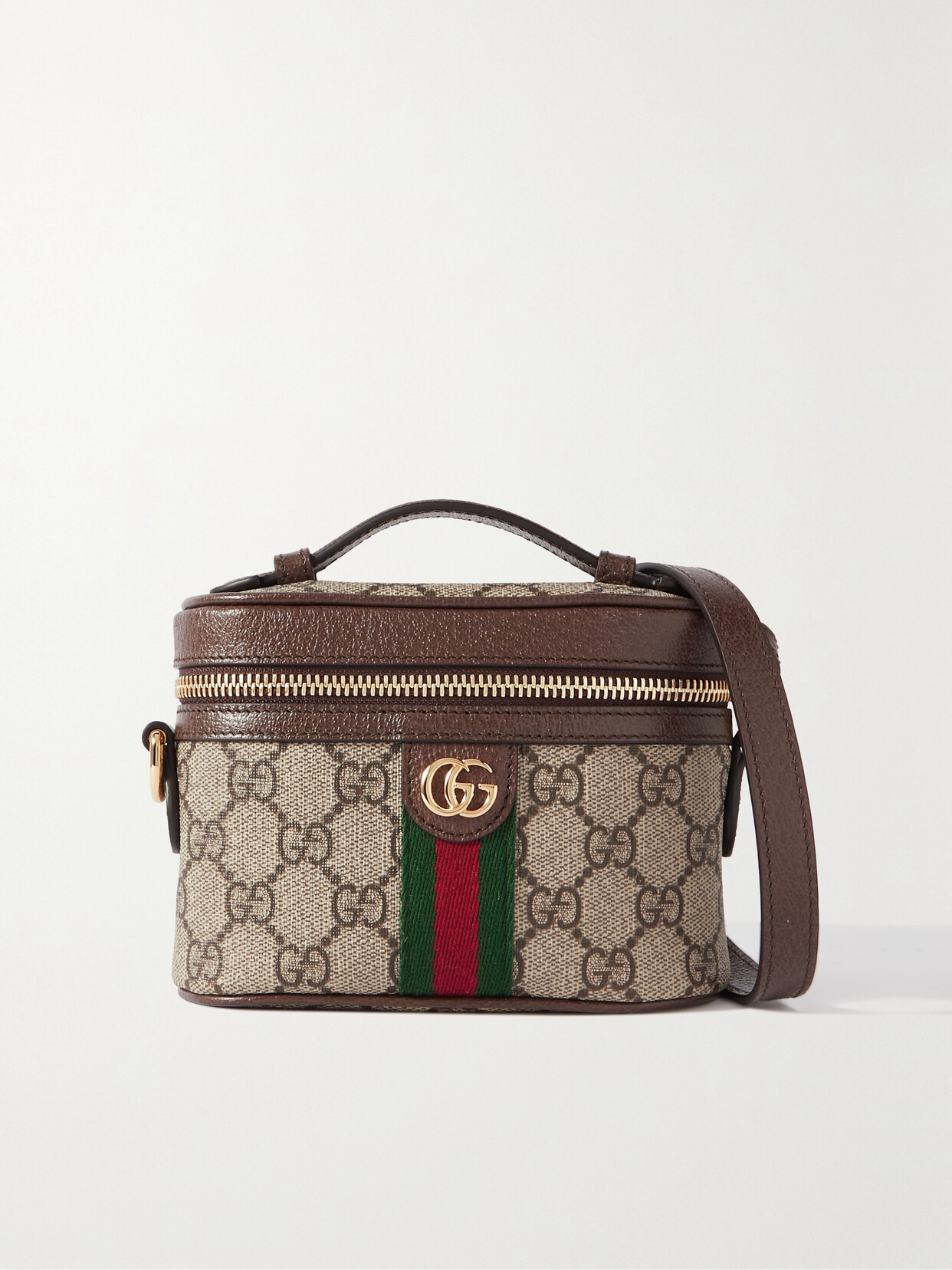 Gucci Ophidia Leather-trimmed Printed Coated-canvas Shoulder Bag