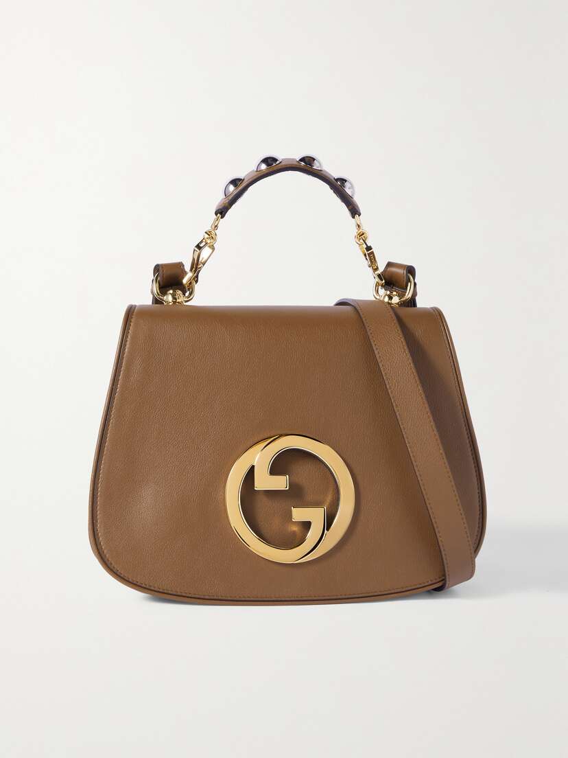 Gucci Blondie Embellished Leather Shoulder Bag