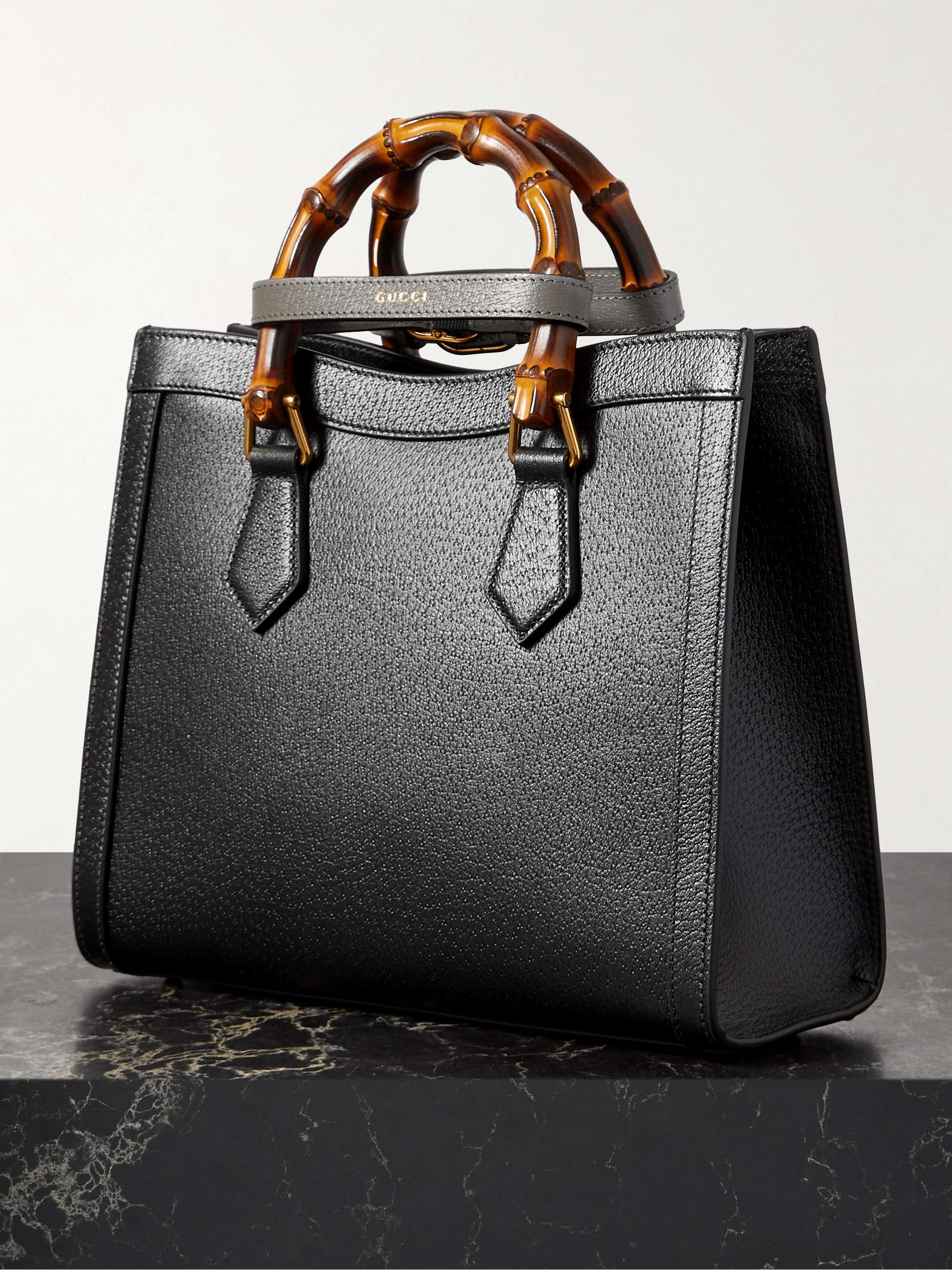 GUCCI Diana small textured-leather tote