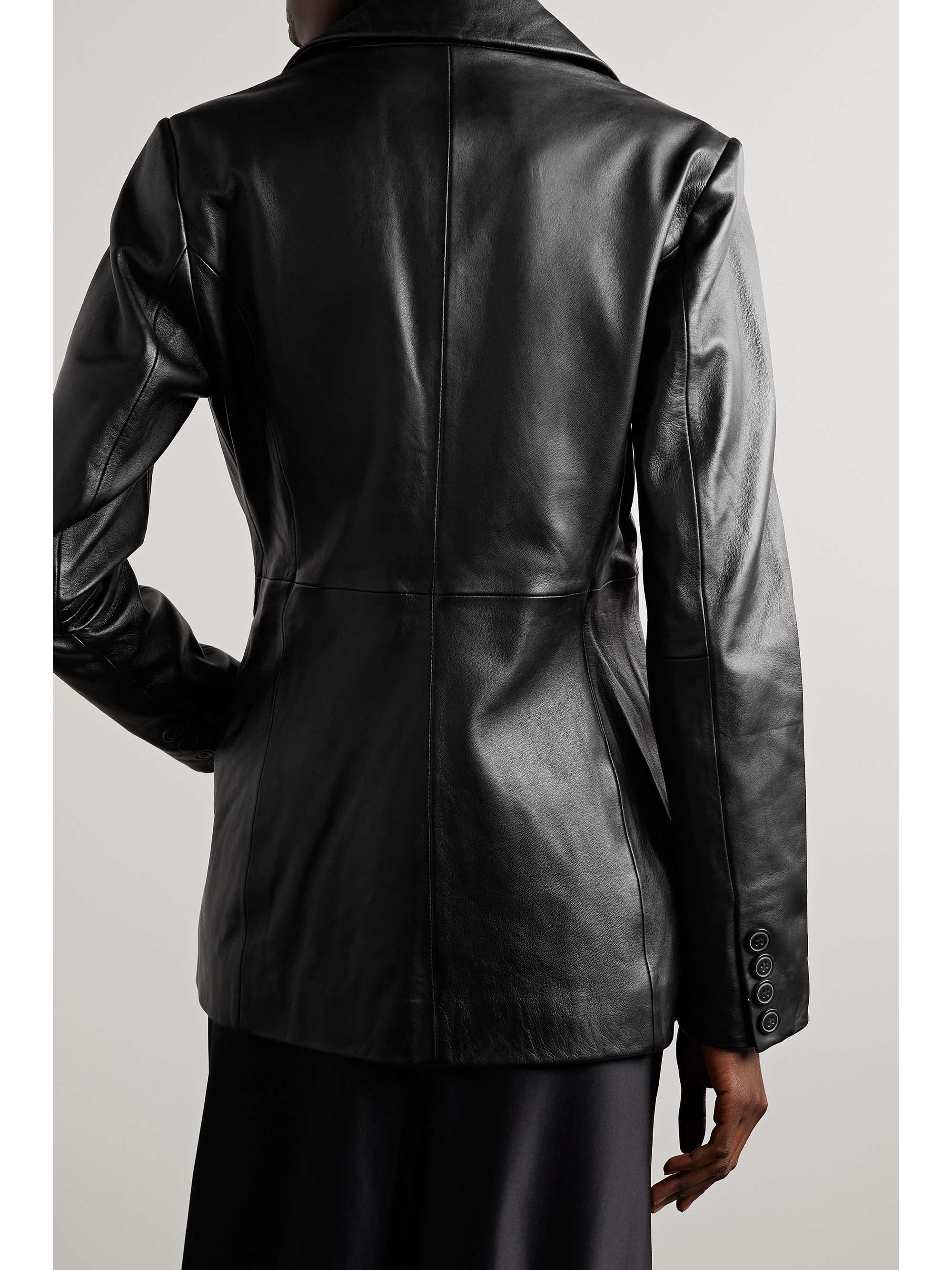 REFORMATION Veda Bowery paneled leather blazer