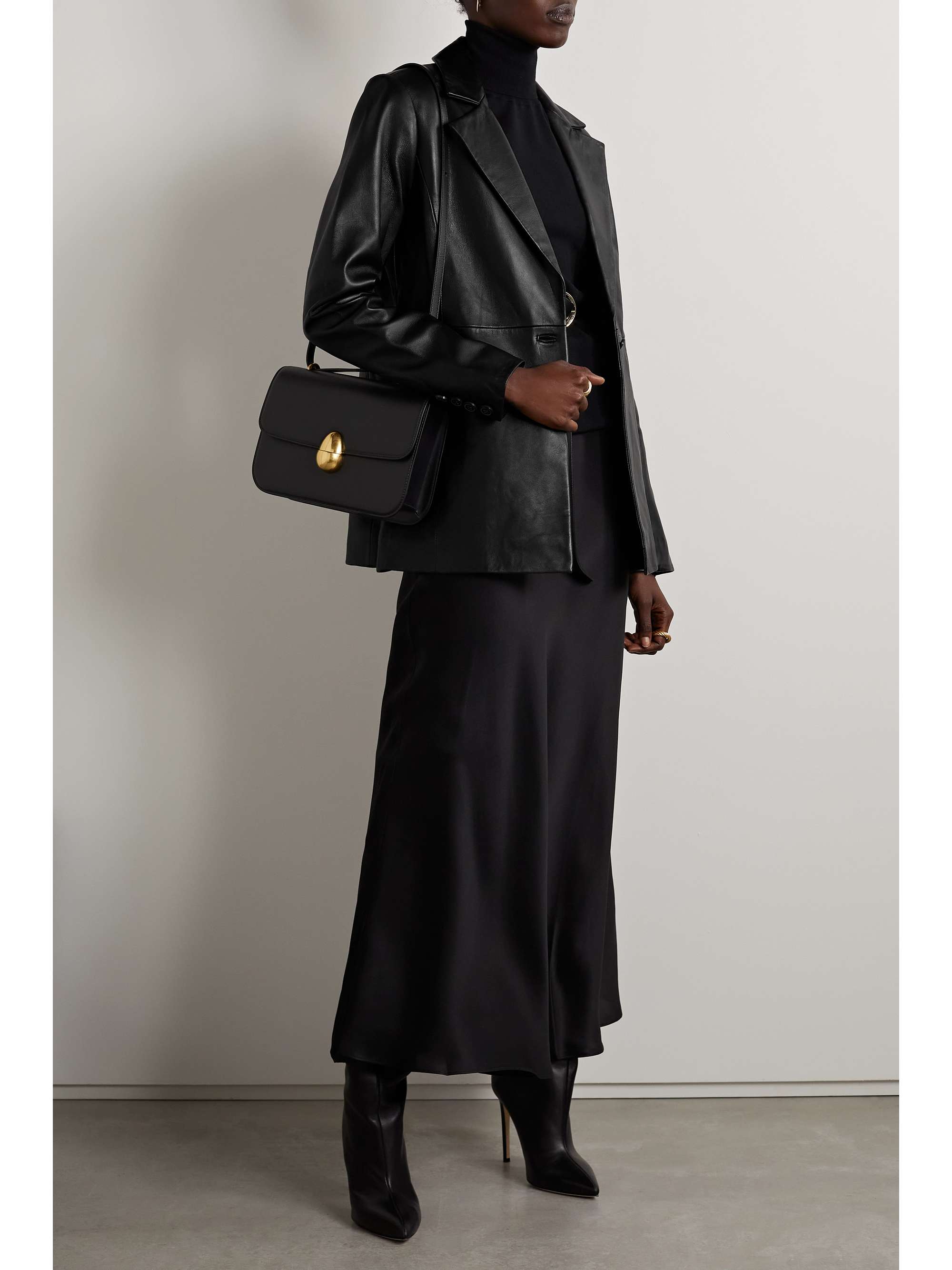 REFORMATION Veda Bowery paneled leather blazer