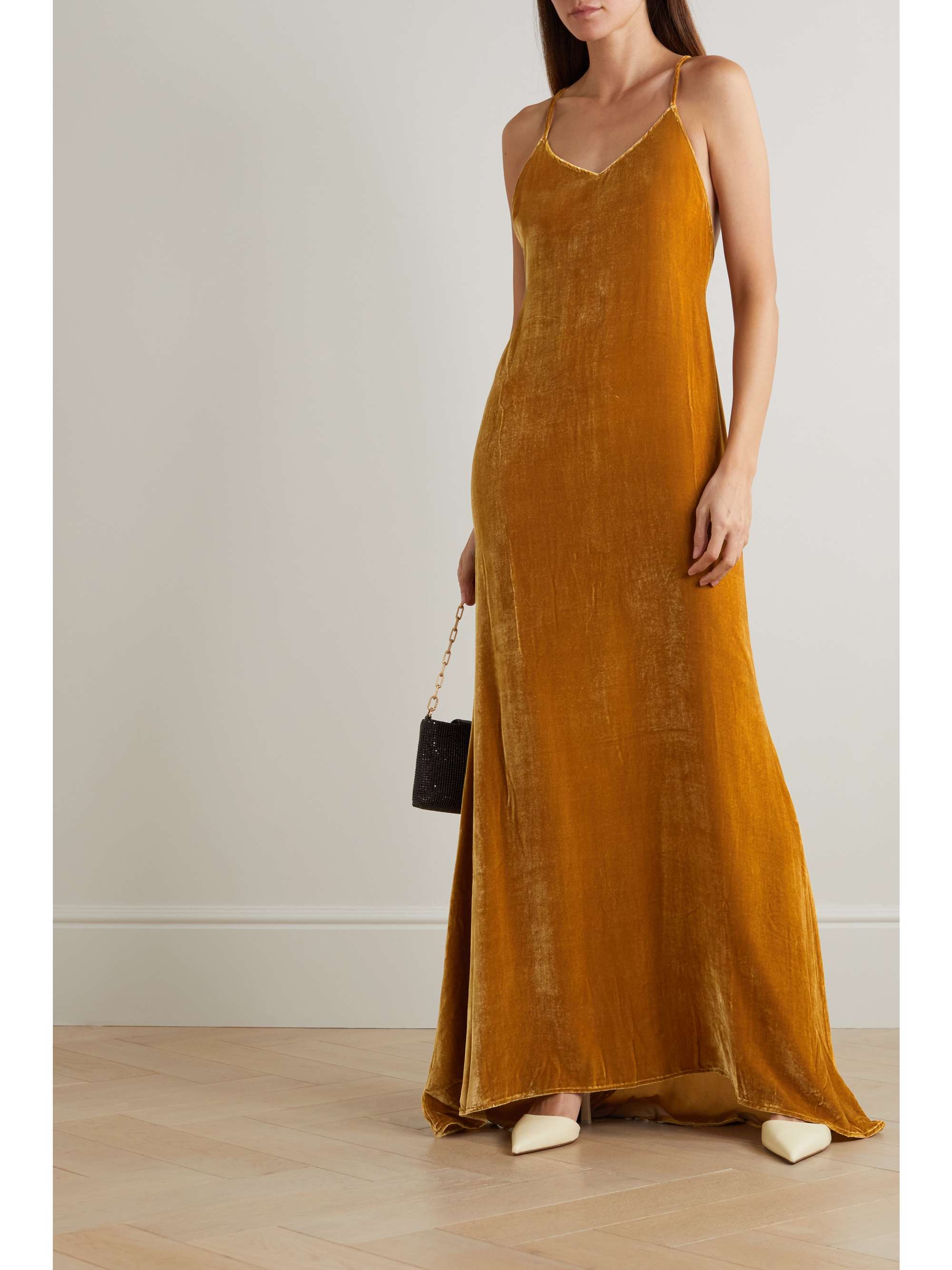 REFORMATION Rimini velvet gown | NET-A-PORTER