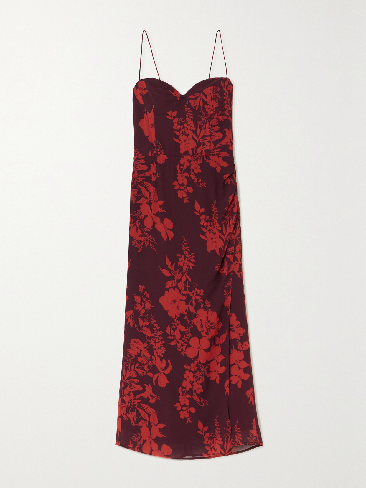 REFORMATION KOURTNEY FLORAL-PRINT GEORGETTE MIDI DRESS