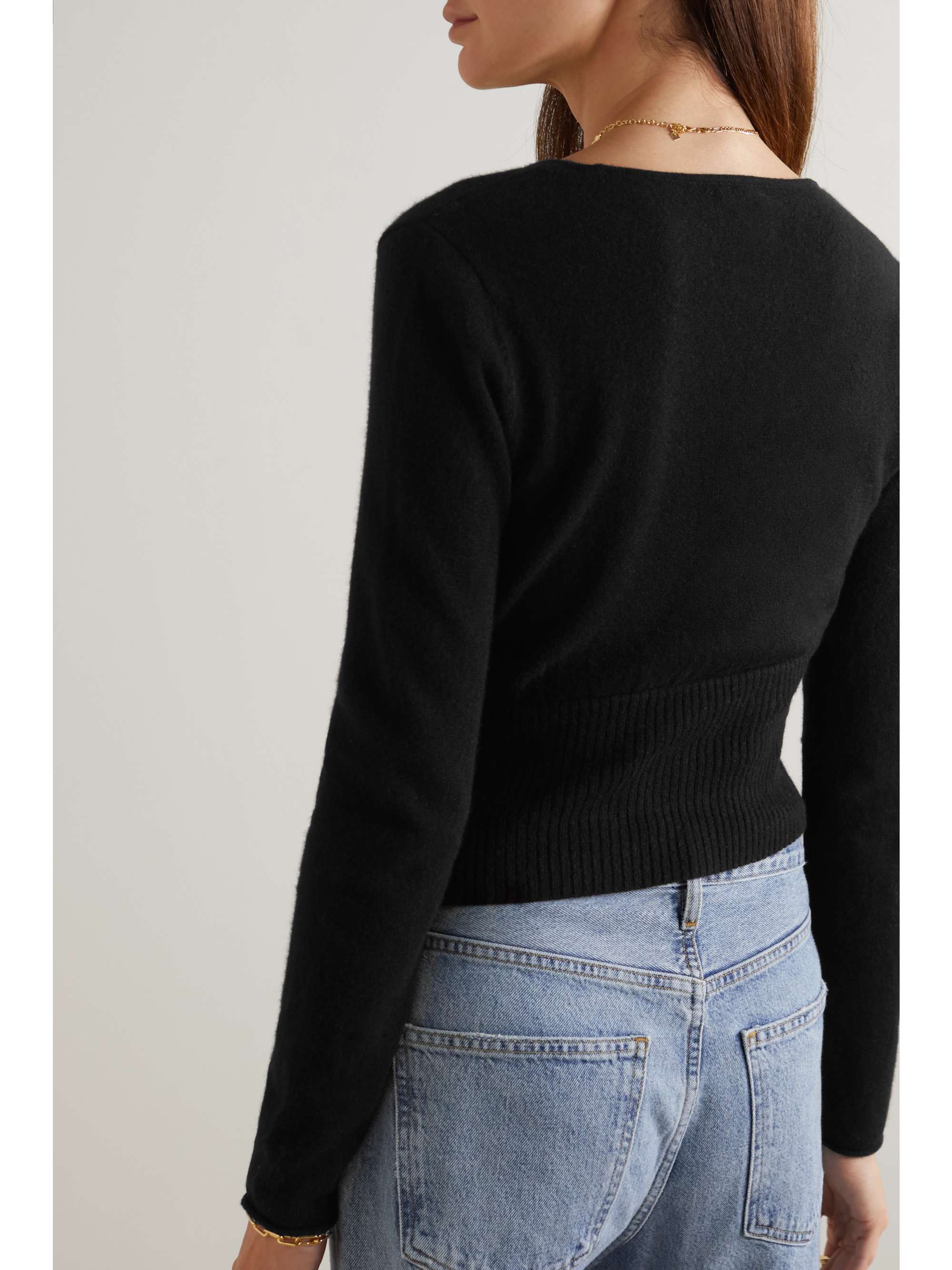 Black Mercato cashmere cardigan REFORMATION NETAPORTER