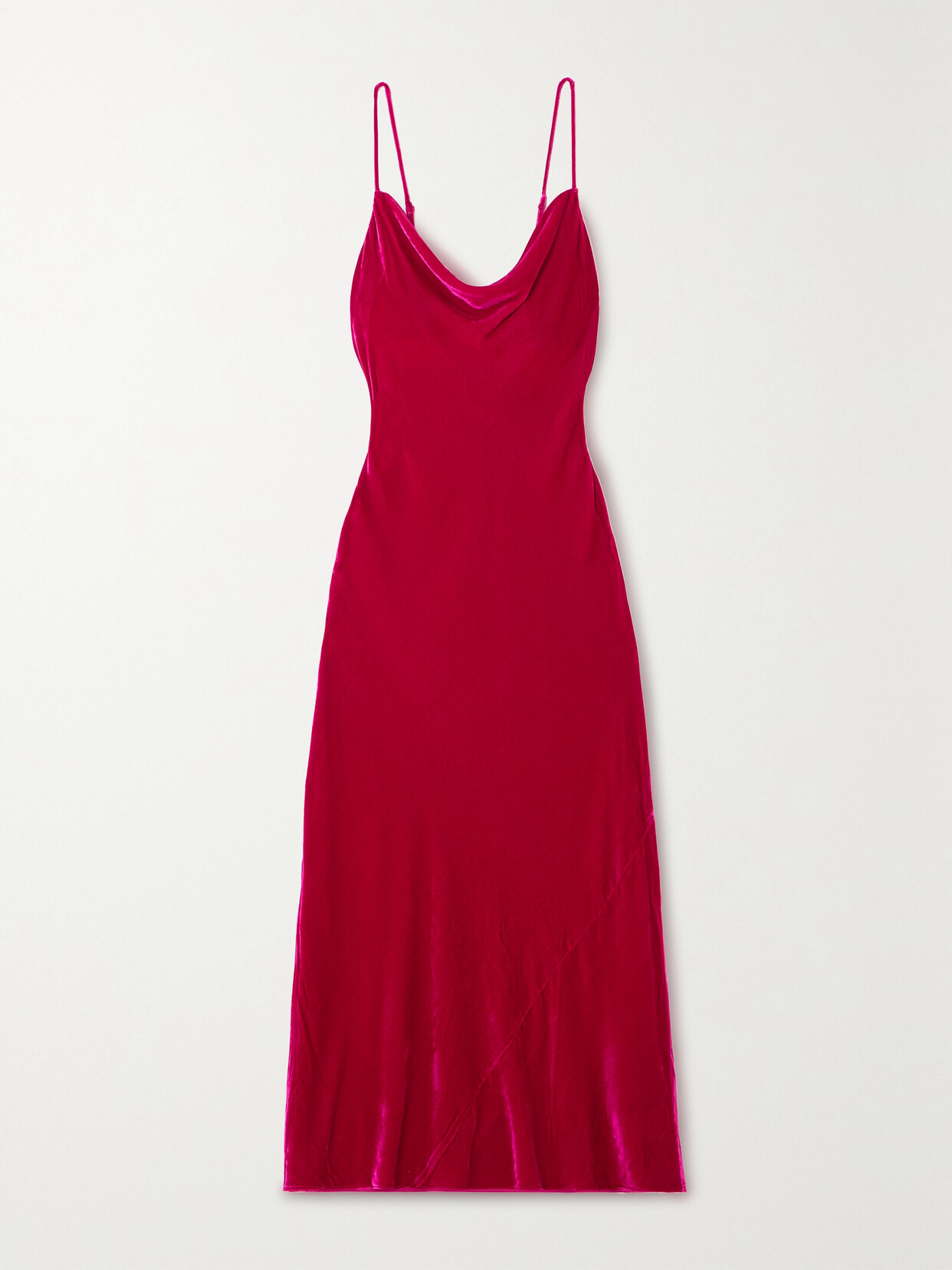 Reformation Salamanca Velvet Midi Dress In Pink