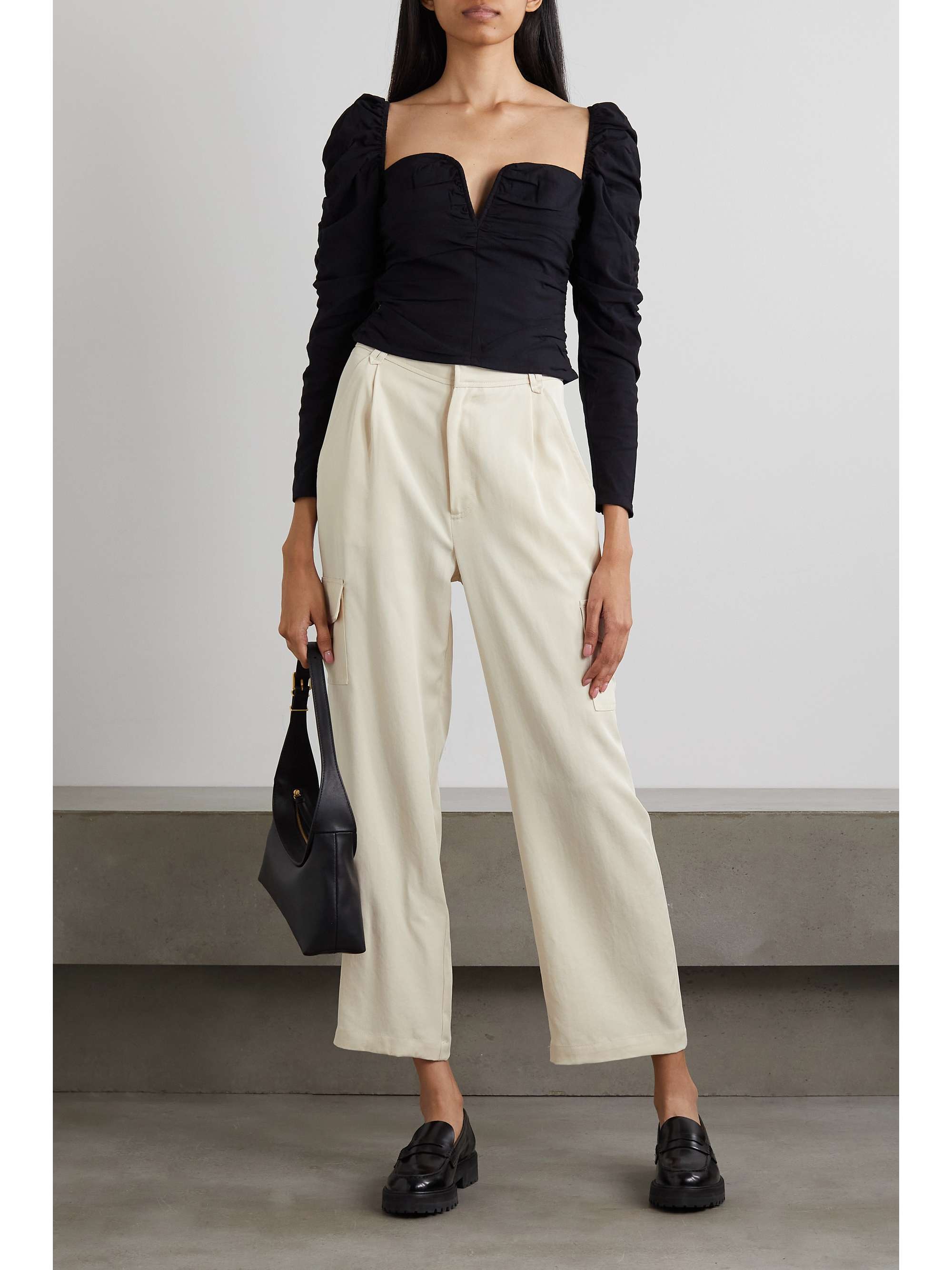 Jackson TENCEL Lyocell-twill straight-leg cargo pants