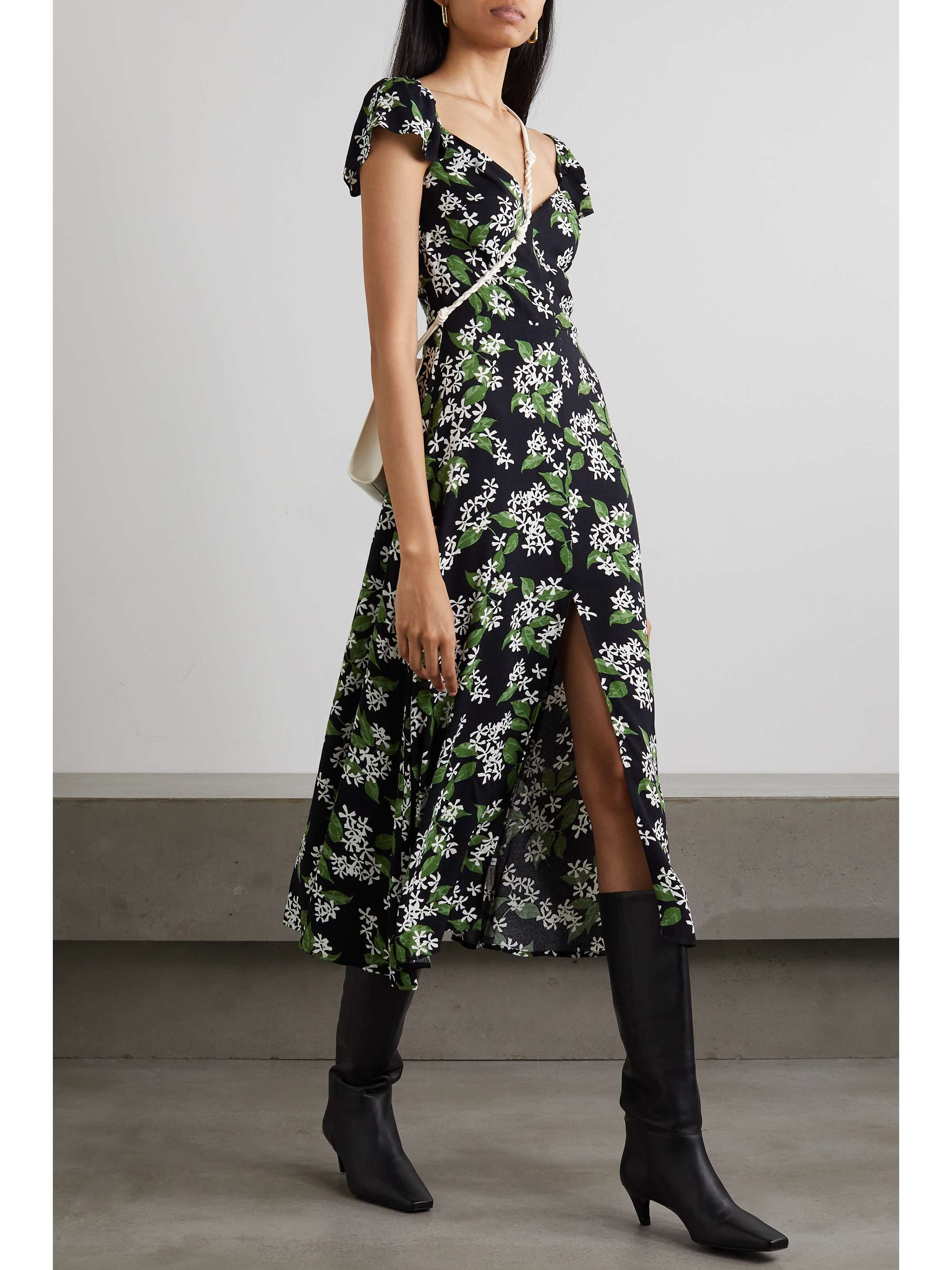Reformation floral midi sales dress