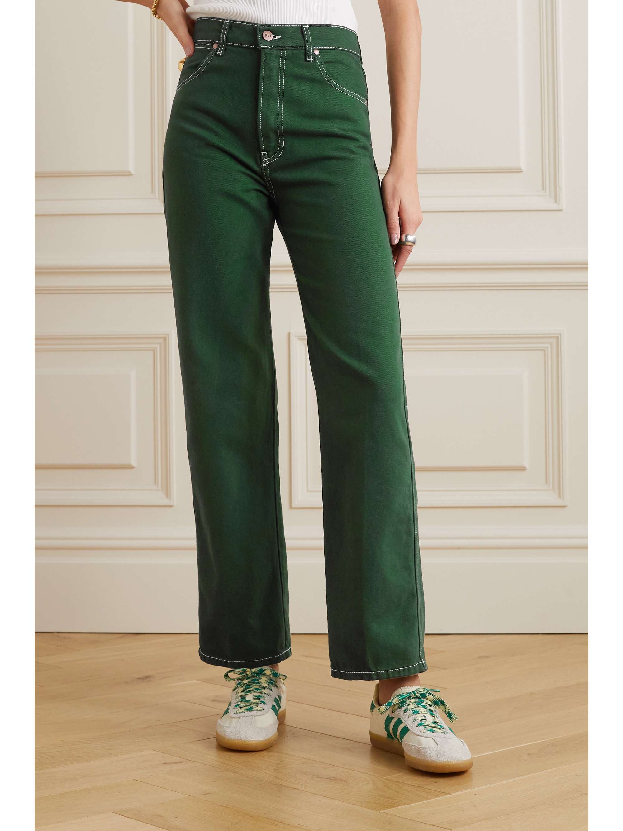 reformation cowboy high rise straight jeans