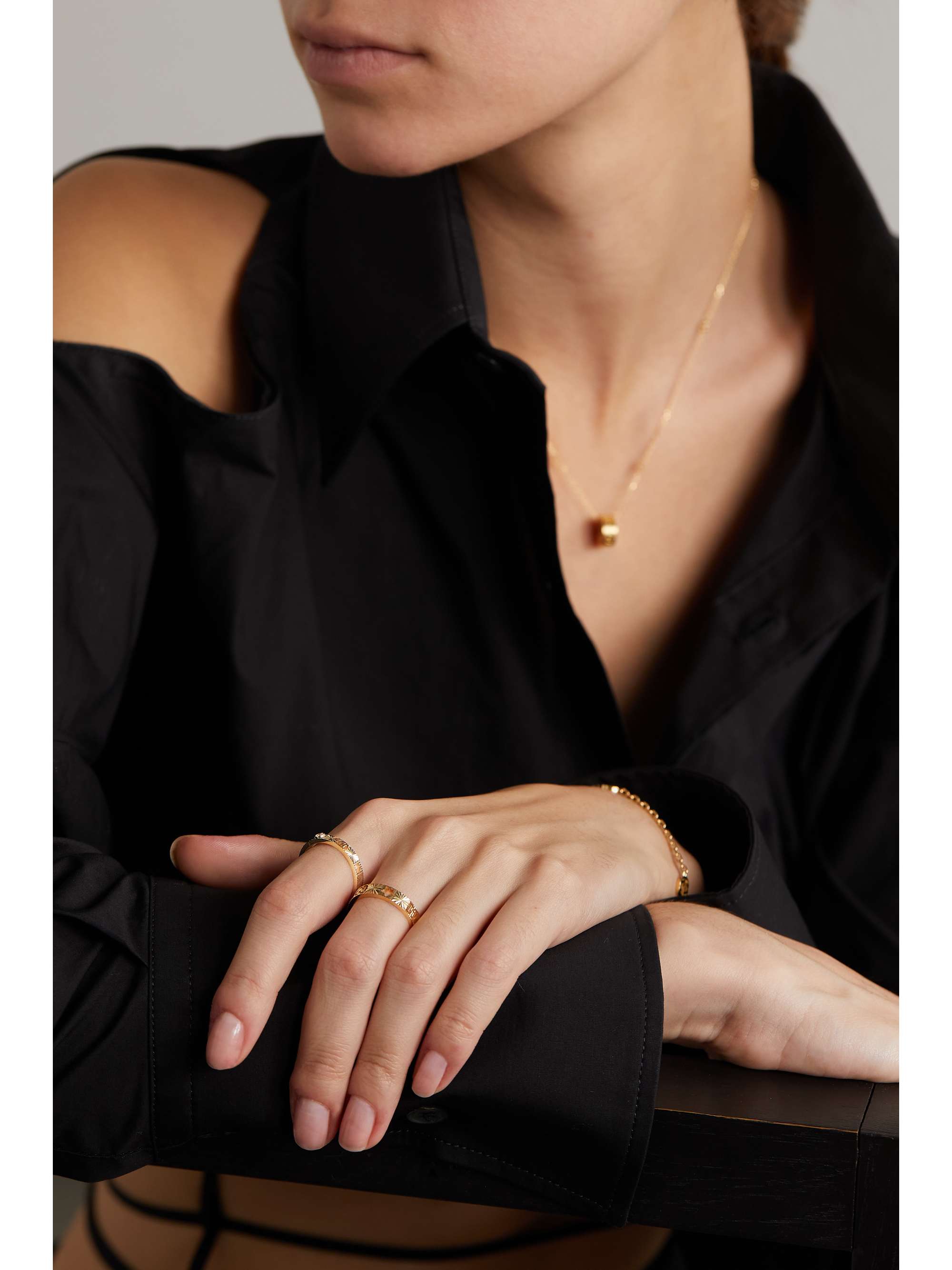 GUCCI Icon 18-karat gold diamond ring