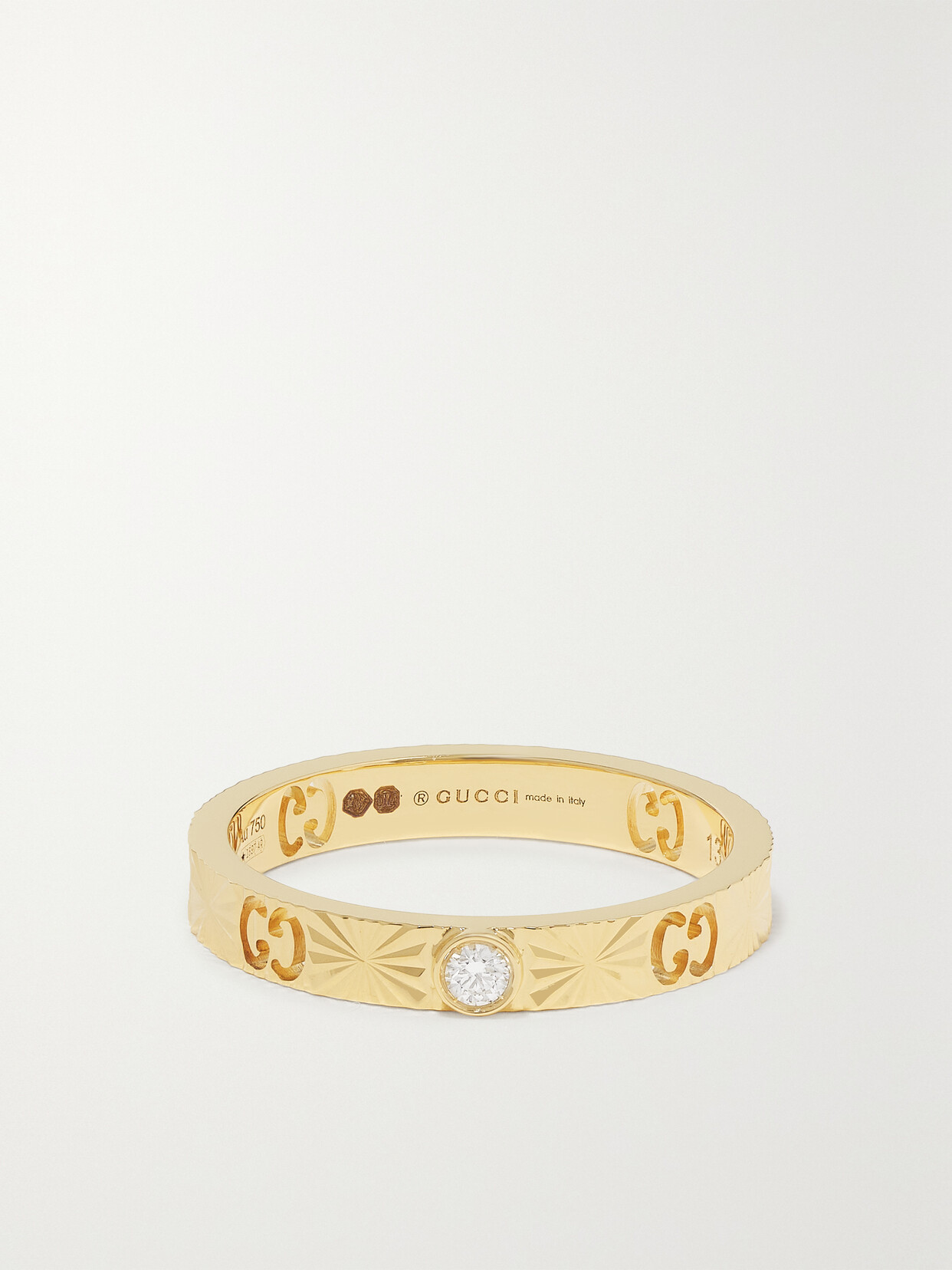Gucci Icon 18-karat Gold Diamond Ring