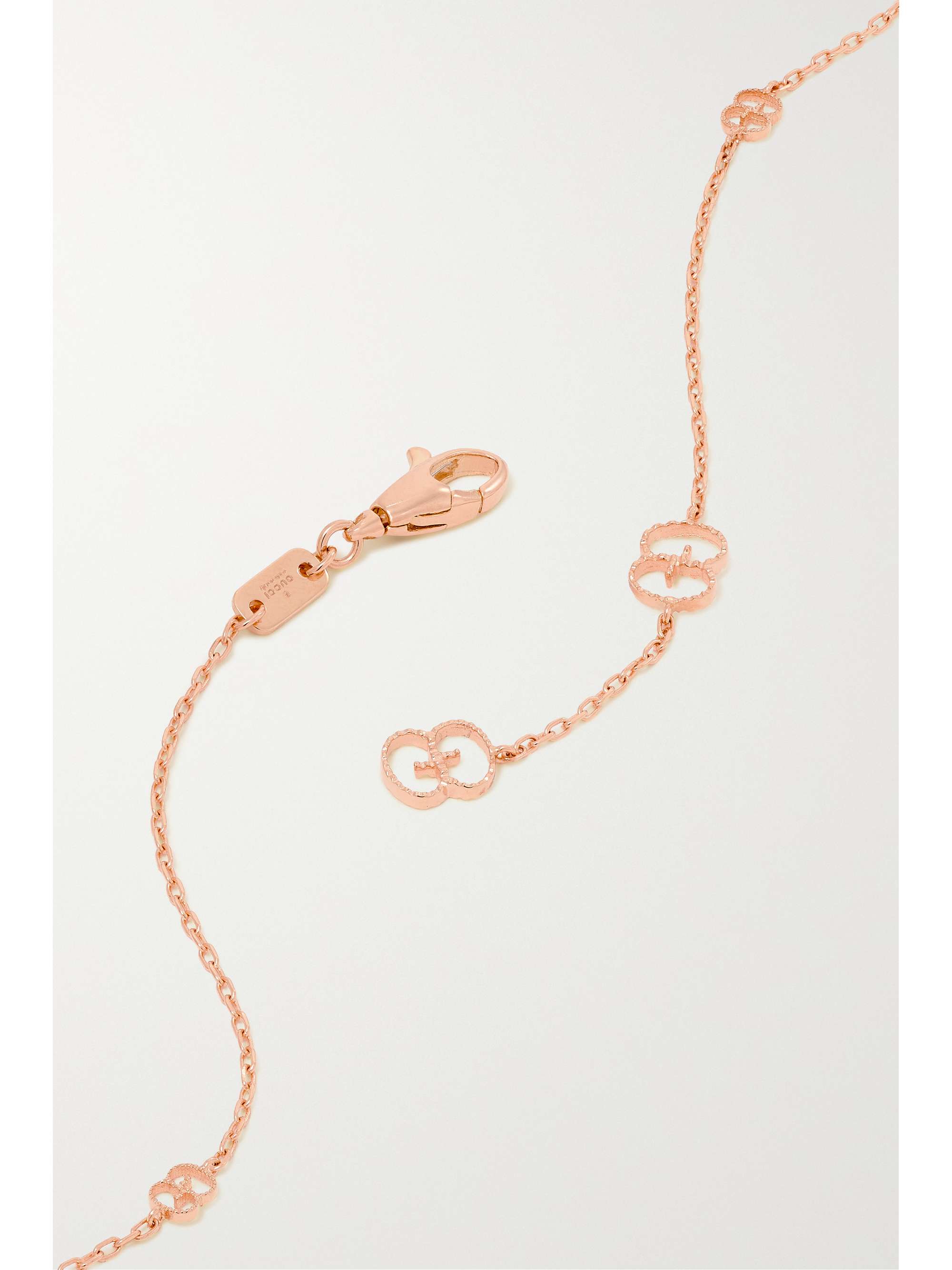 GUCCI Icon 18-karat rose gold necklace