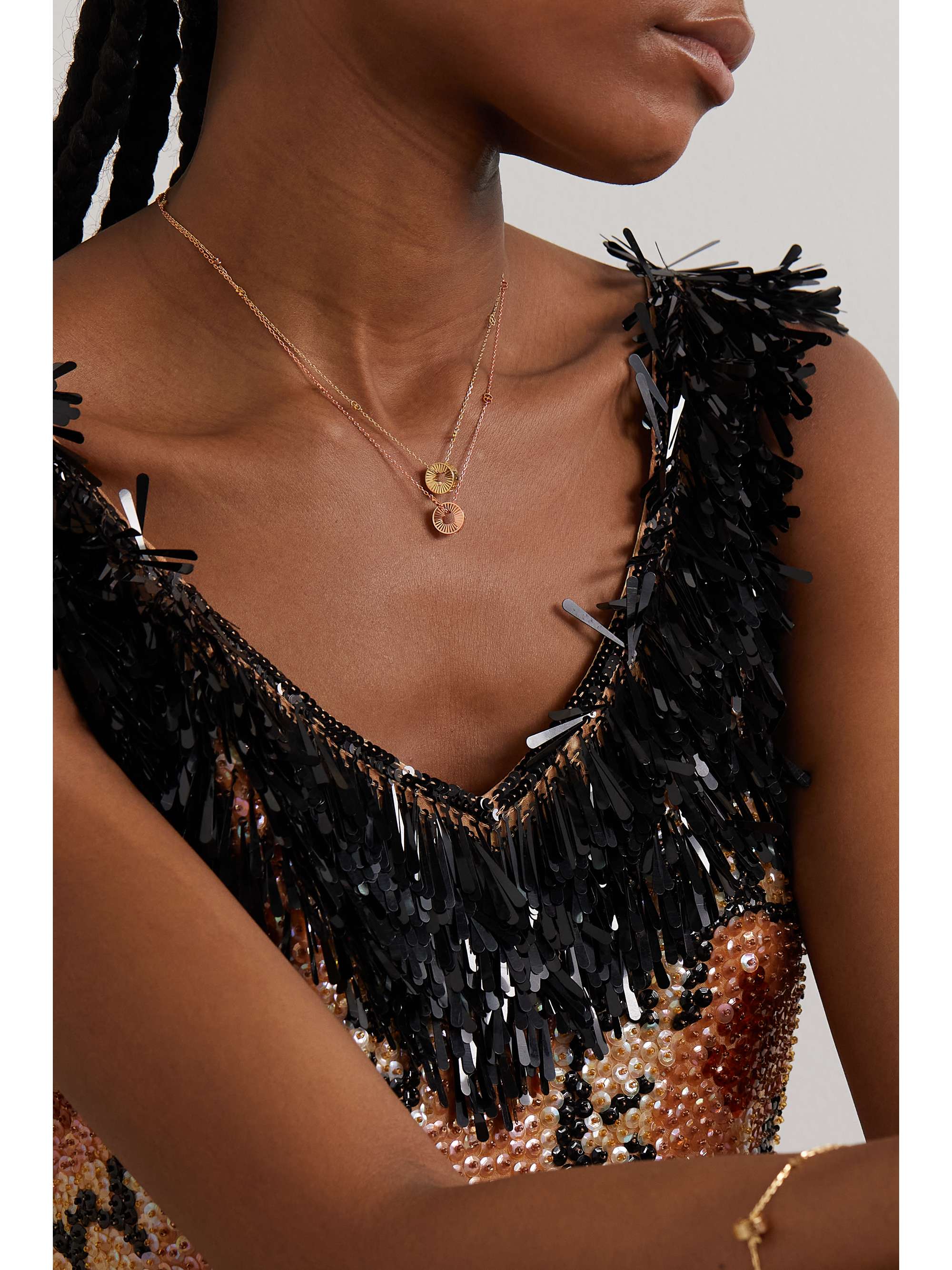 GUCCI Icon 18-karat rose gold necklace