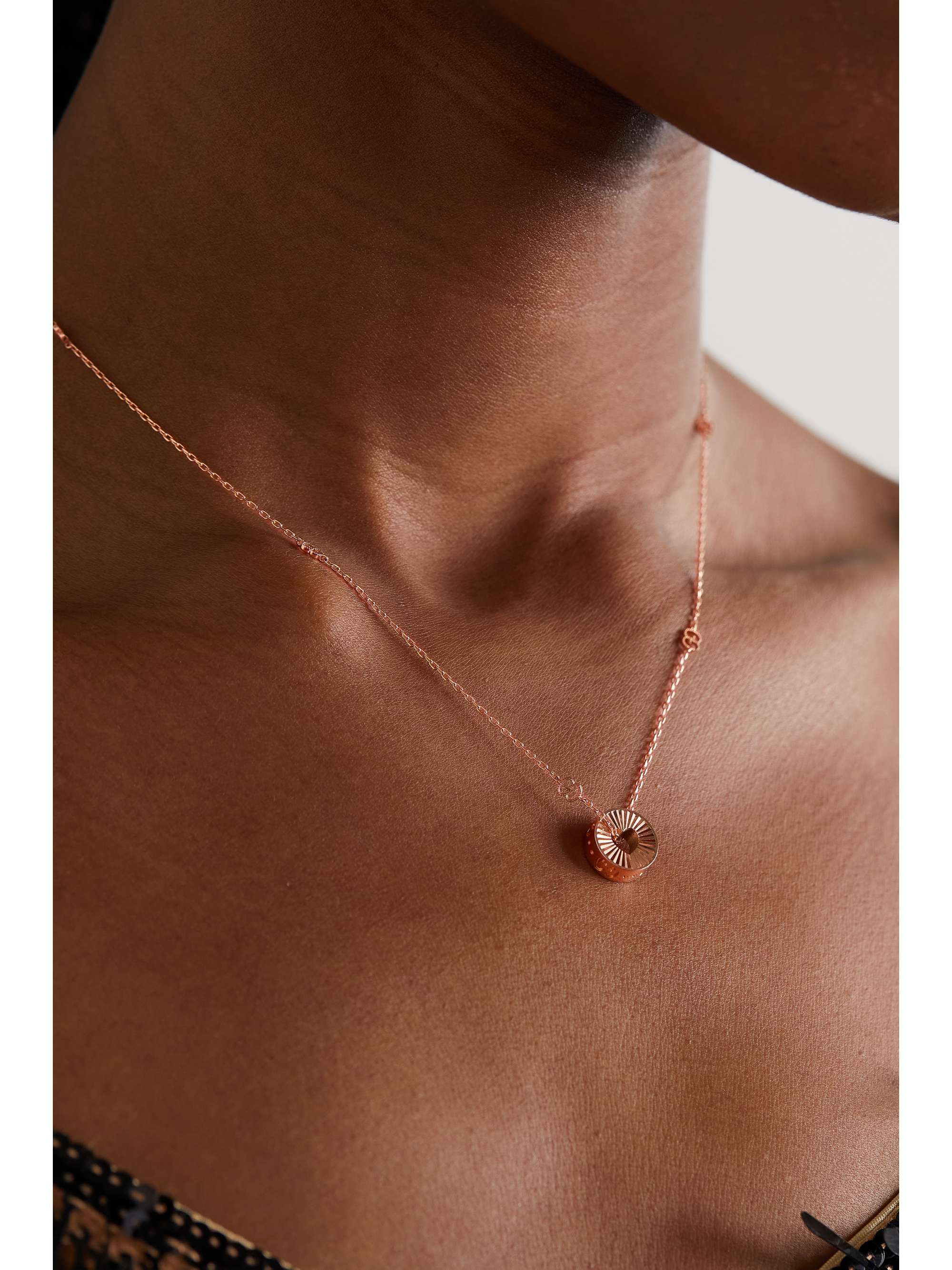 GUCCI Icon 18-karat rose gold necklace