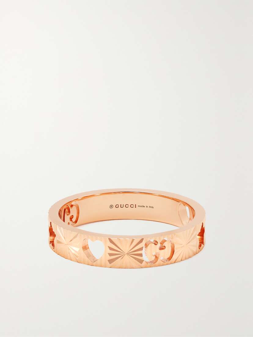 Gucci Icon Star 18-karat Rose Gold Ring