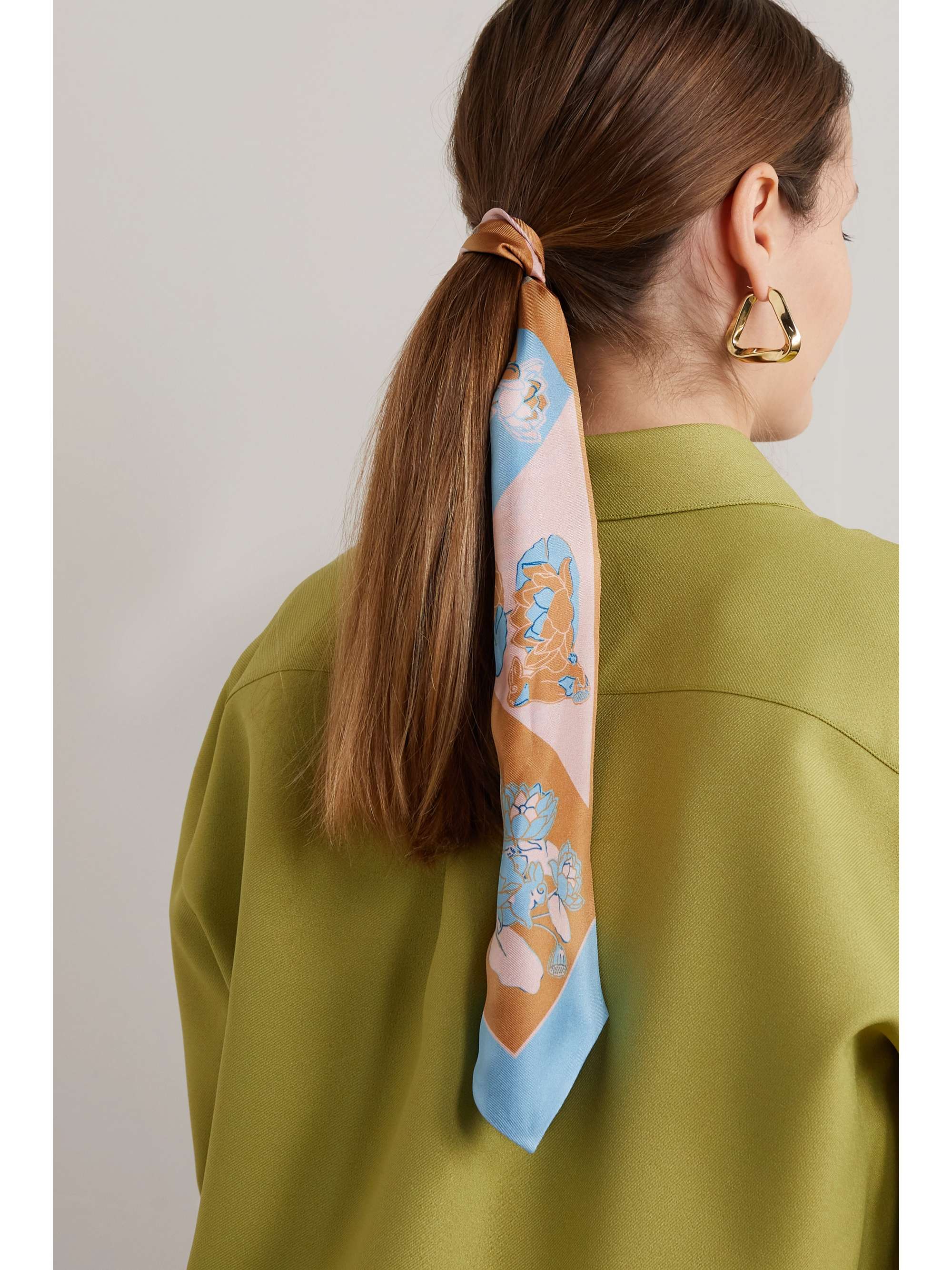 GUCCI Floral-print silk scarf | NET-A-PORTER
