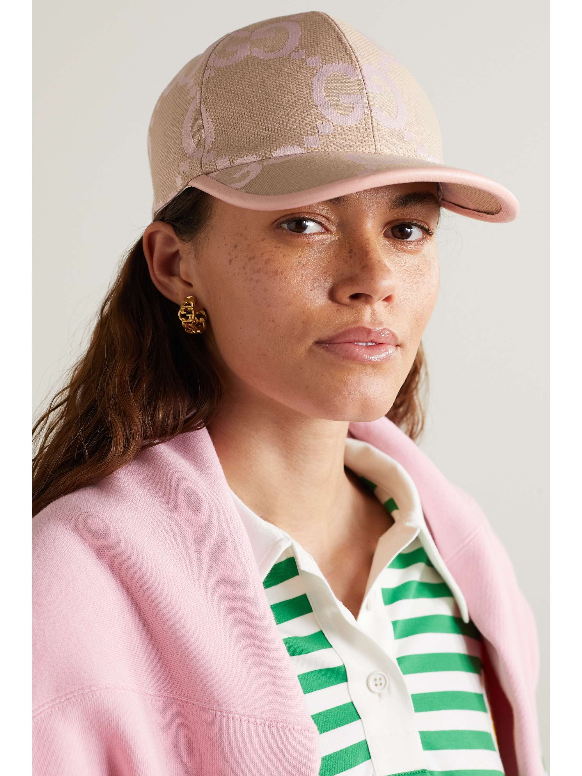 mørke om Autonom GUCCI Textured leather-trimmed cotton-blend canvas-jacquard baseball cap |  NET-A-PORTER