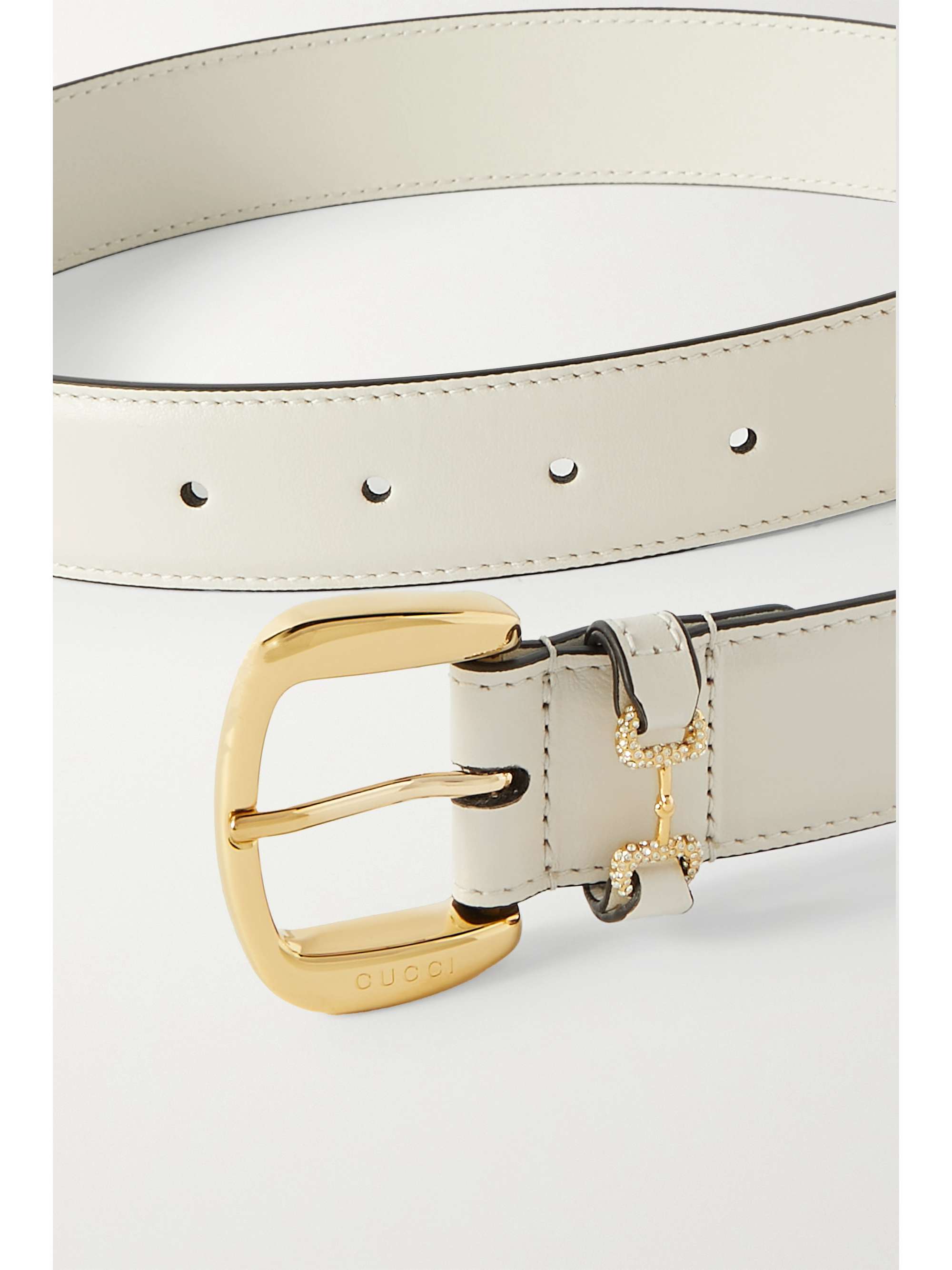 GUCCI Crystal-embellished leather waist belt | NET-A-PORTER