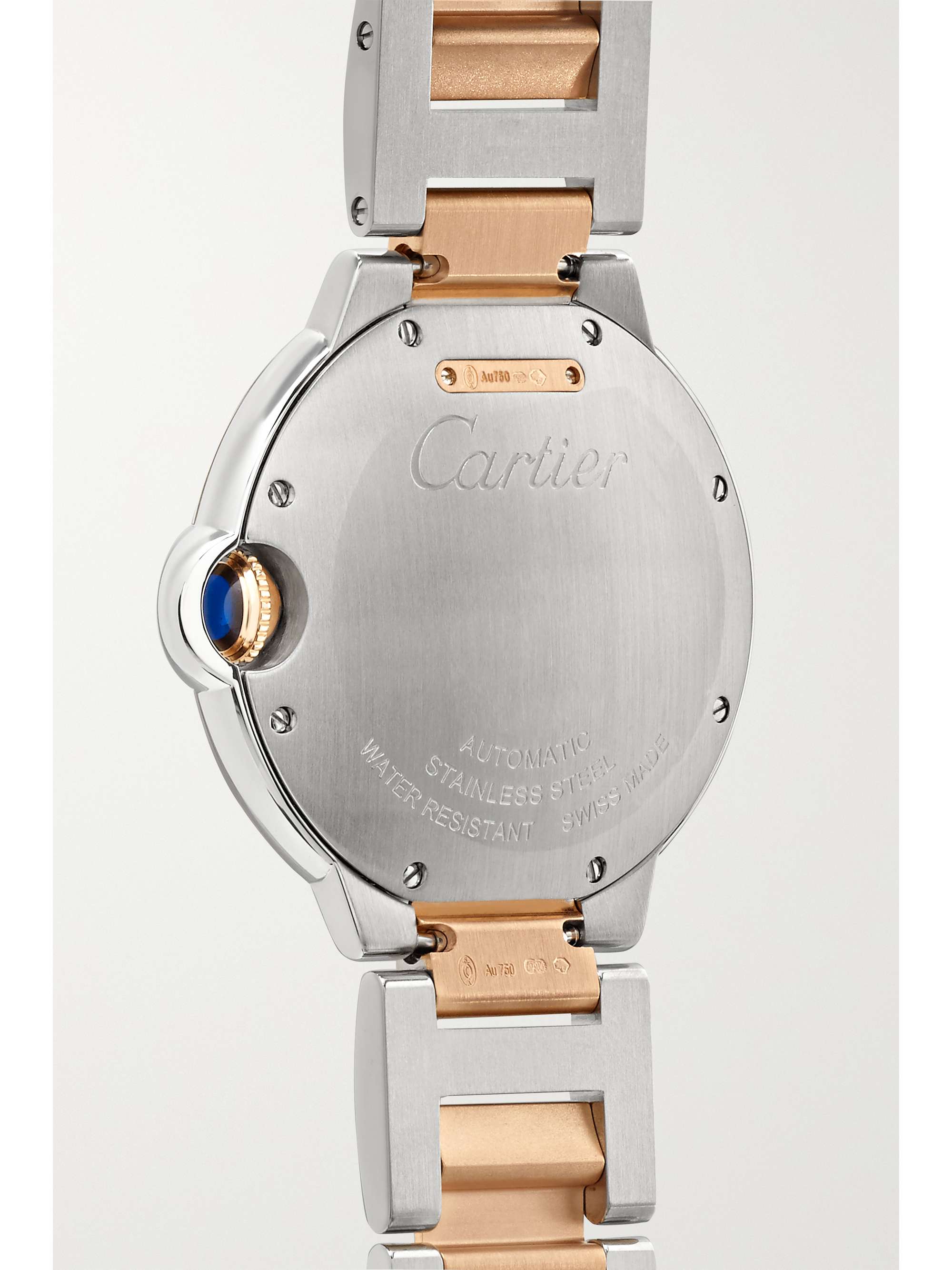 CARTIER Ballon Bleu de Cartier Automatic 33mm 18-karat rose gold, stainless steel and diamond watch