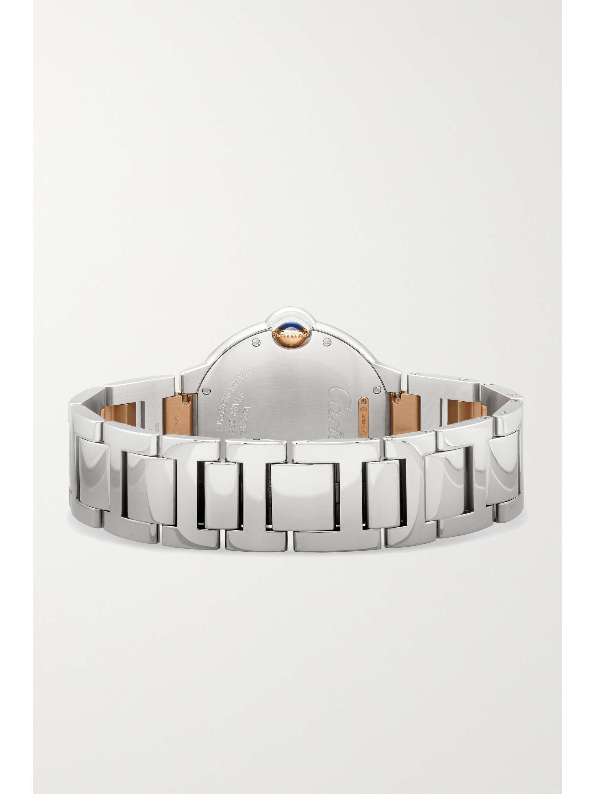 CARTIER Ballon Bleu de Cartier Automatic 33mm 18-karat rose gold, stainless steel and diamond watch