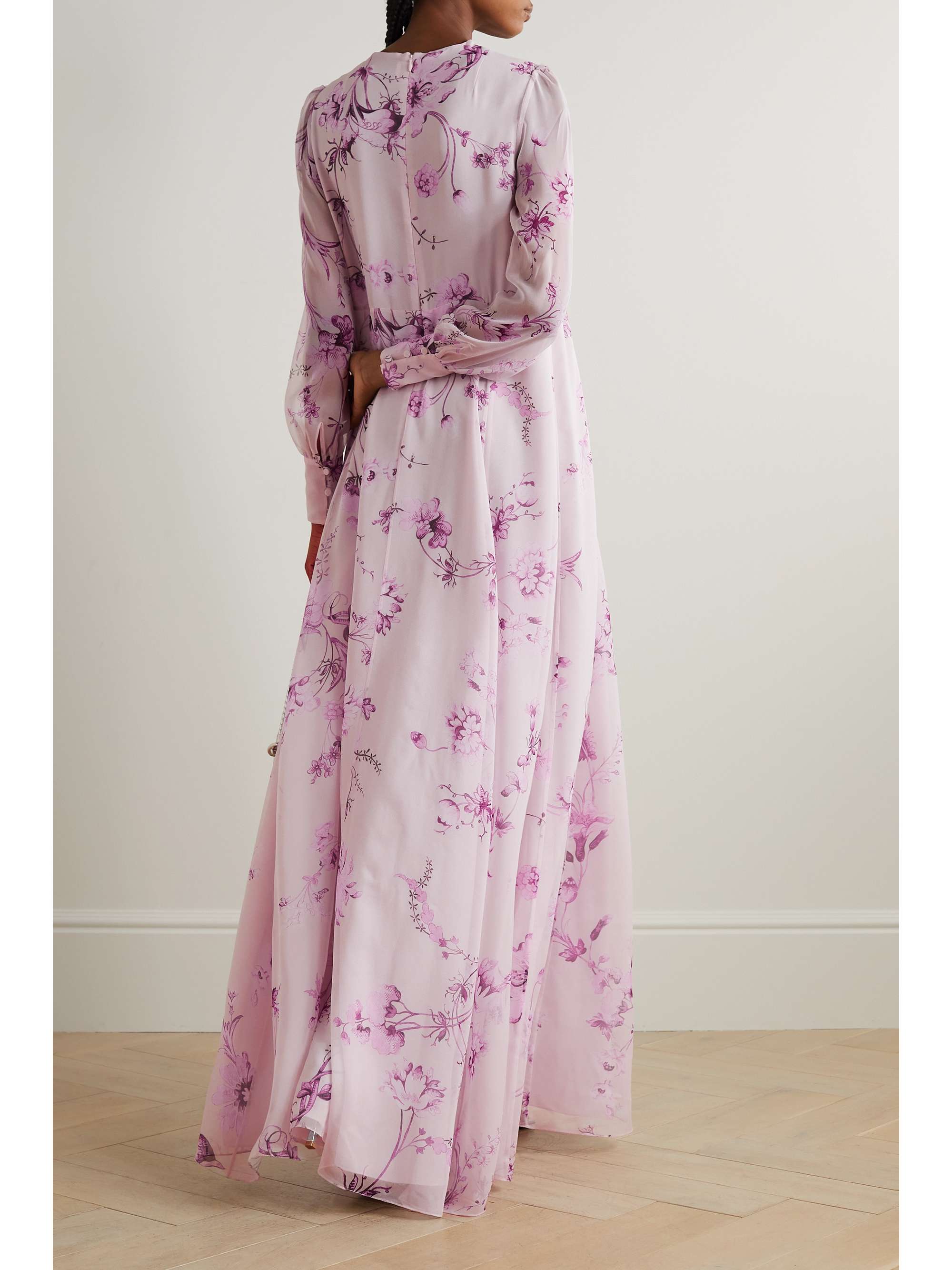 ERDEM Jaylene floral-print silk gown