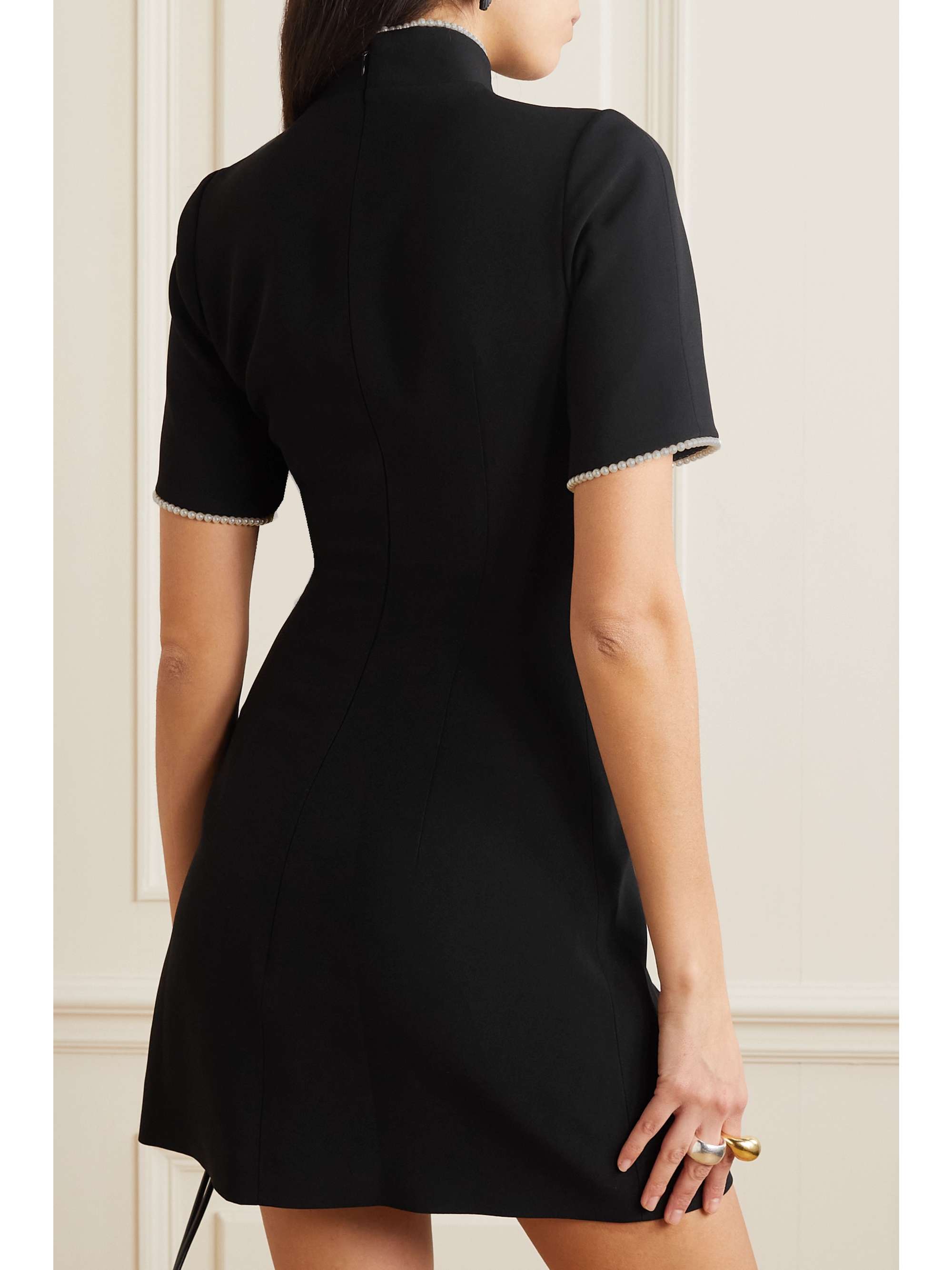 ANDREW GN Embellished crepe mini dress