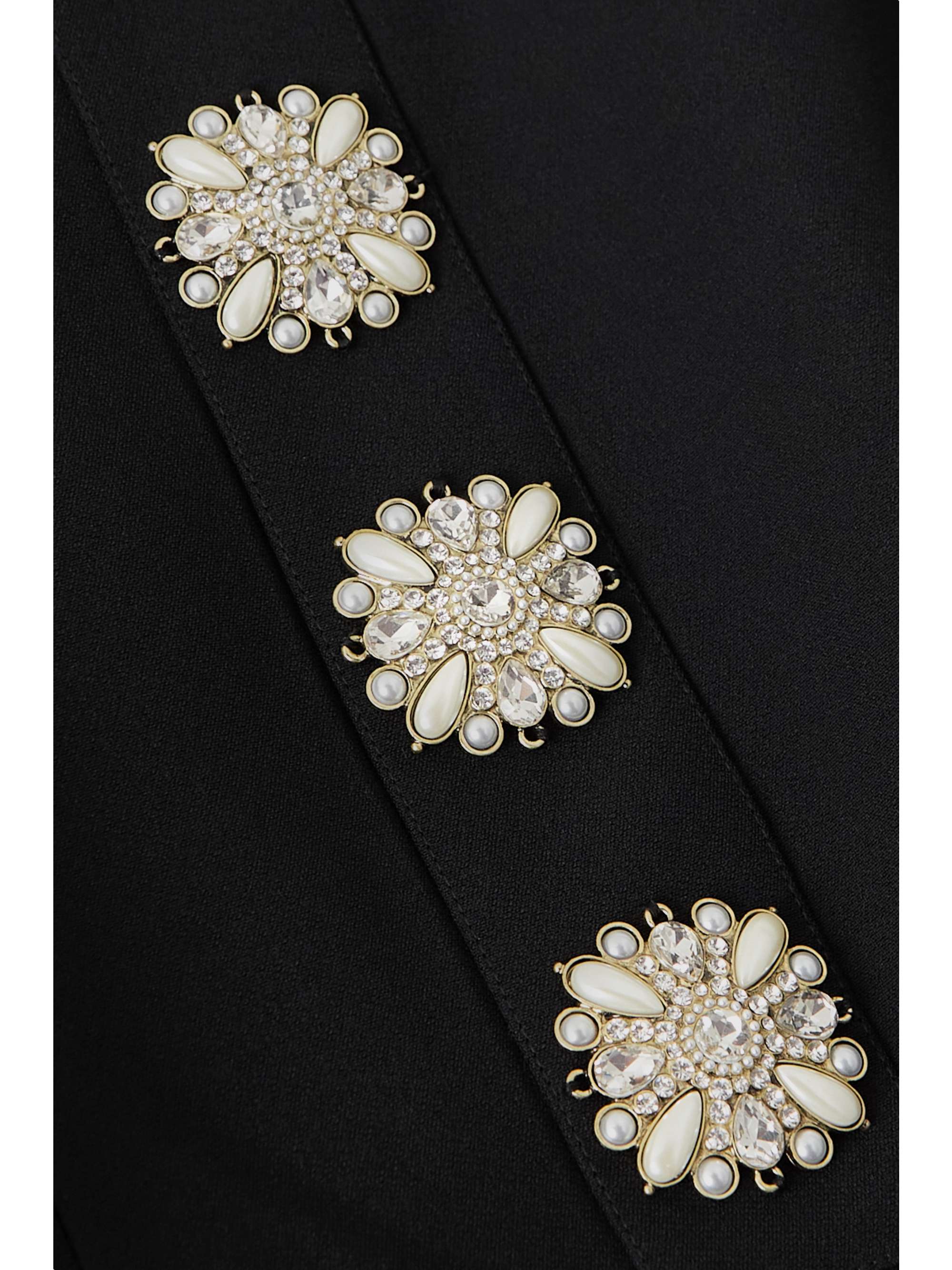 ANDREW GN Embellished crepe mini dress