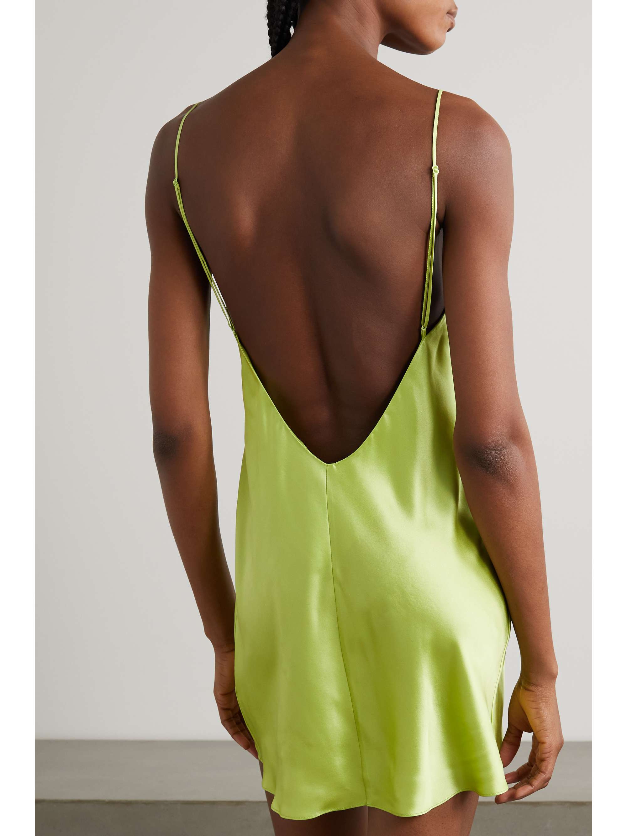 OLIVIA VON HALLE Xena silk-satin chemise