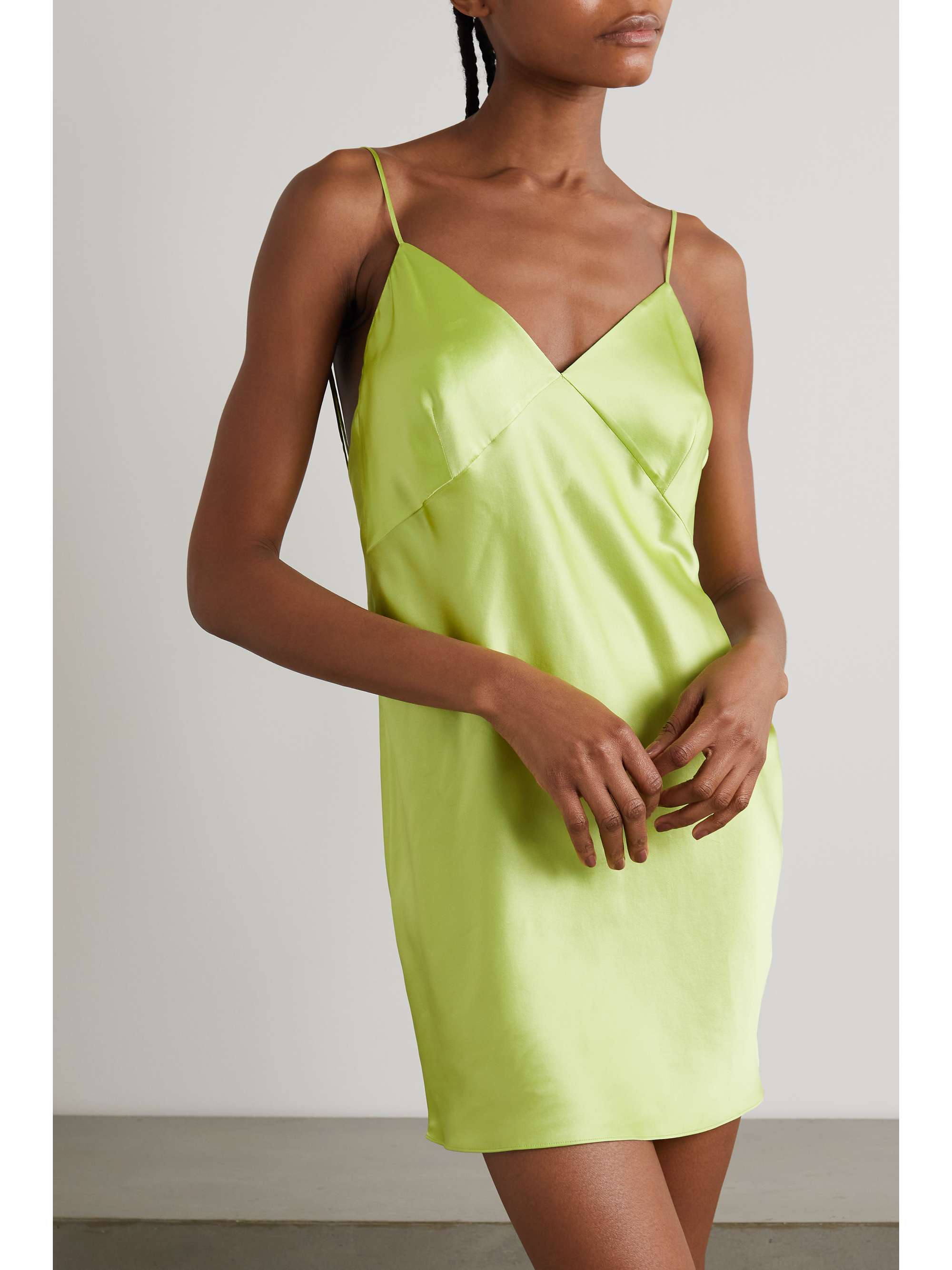 OLIVIA VON HALLE Xena silk-satin chemise
