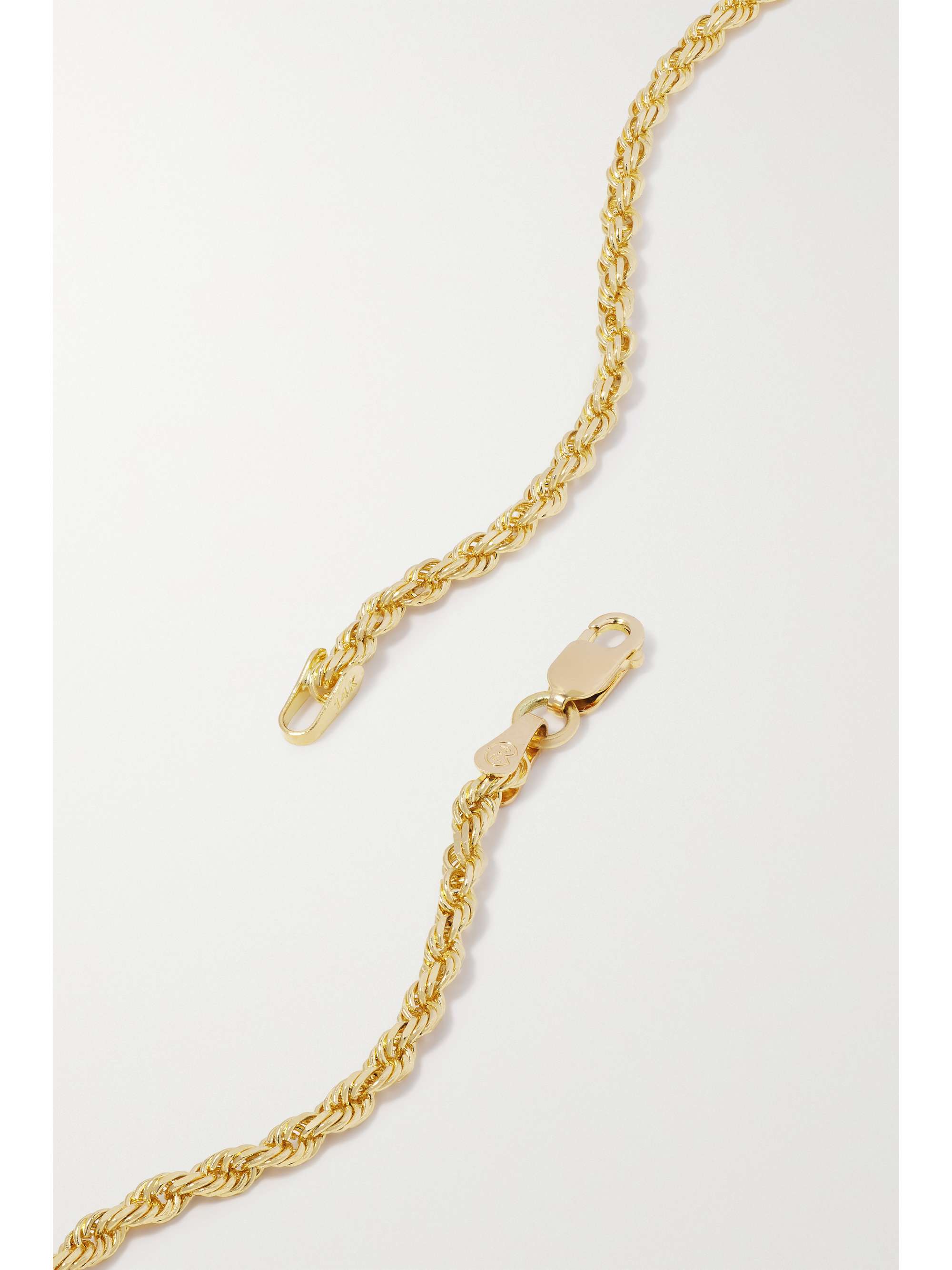 RETROUVAÍ Grandfather Clover Kette aus 14 Karat Gold mit Türkisen