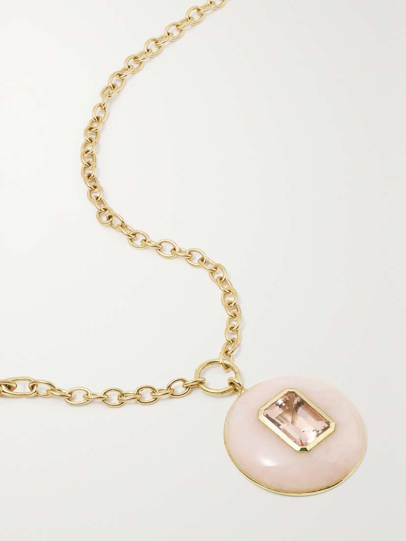Retrouvaí Lollipop 14-karat Gold, Opal And Morganite Necklace