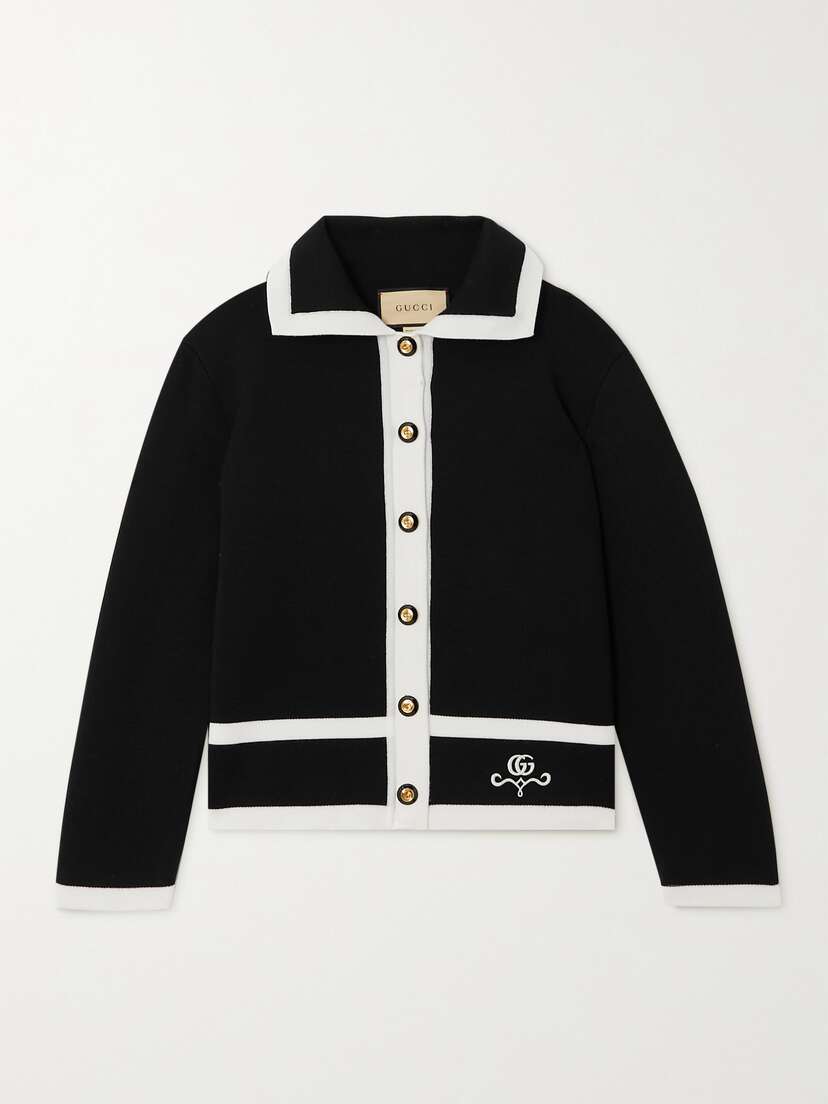 Gucci Button-embellished Embroidered Wool Jacket
