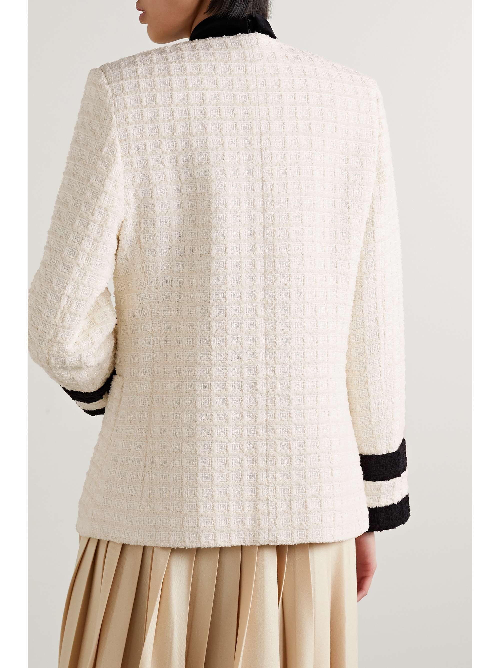 GUCCI Striped cotton-blend tweed blazer