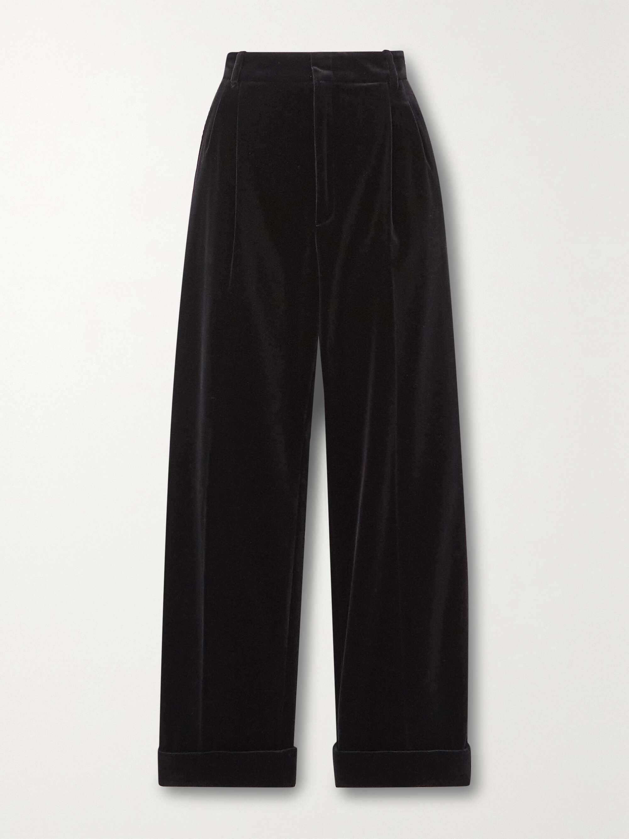 GUCCI Cotton-blend velvet straight-leg pants | NET-A-PORTER