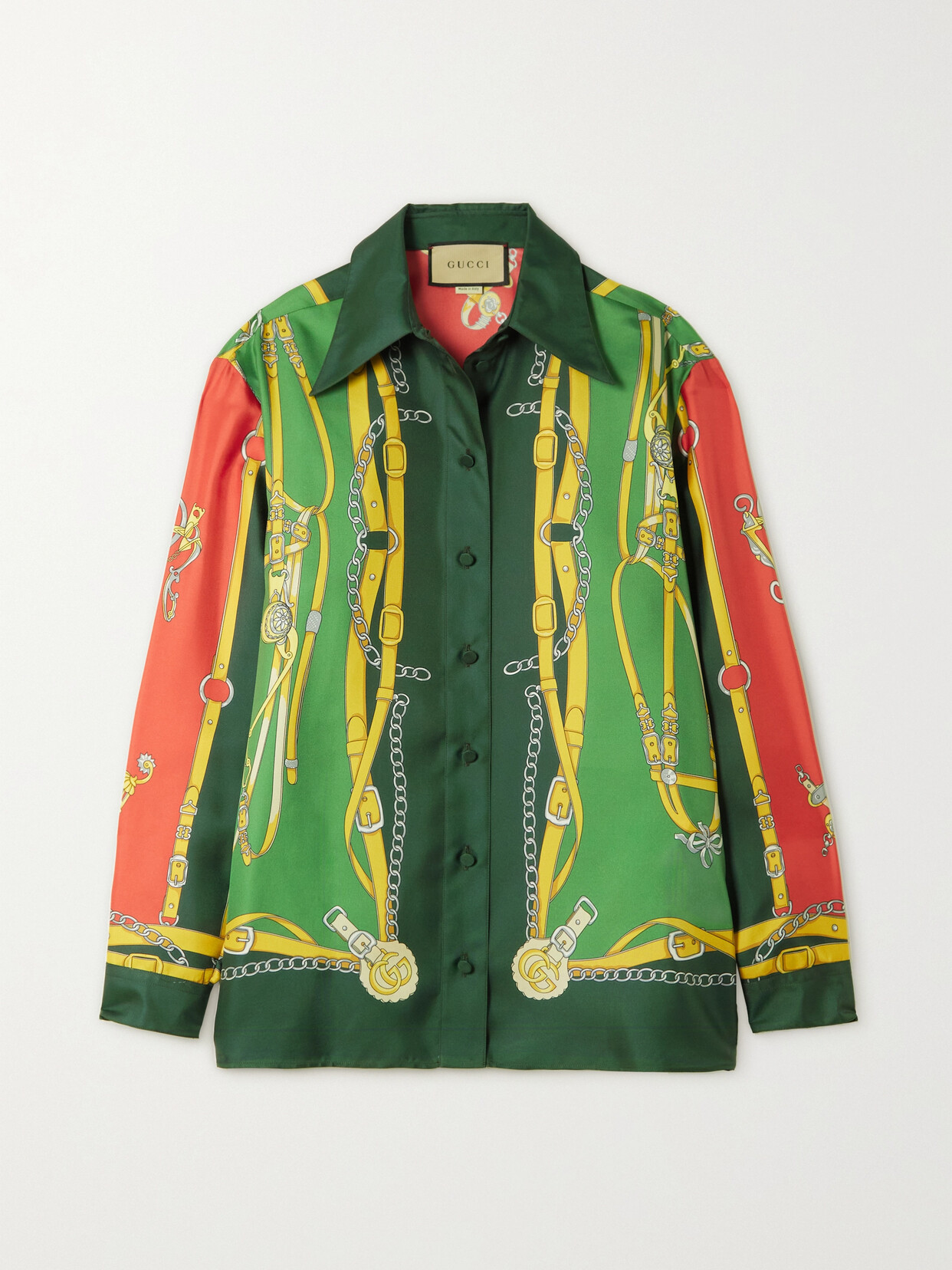 Gucci Printed Silk-twill Shirt