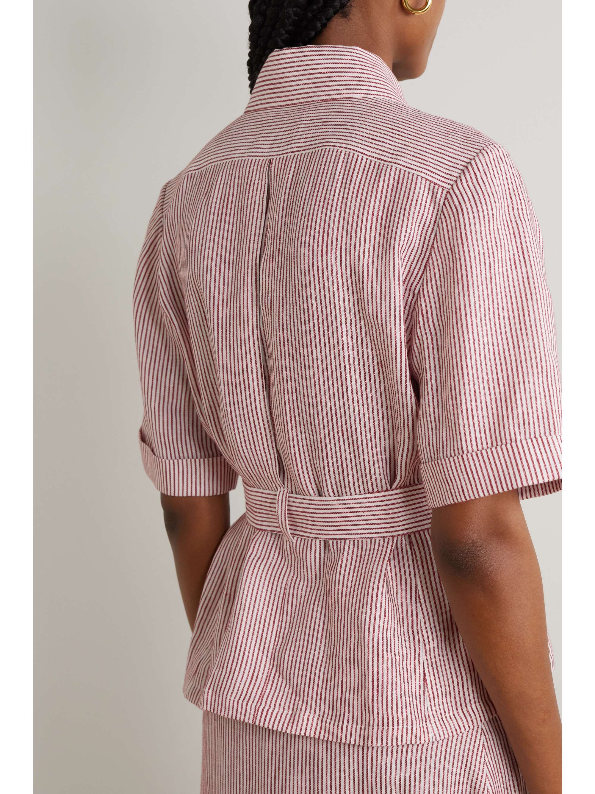 GIULIVA HERITAGE The Jane belted striped linen jacket