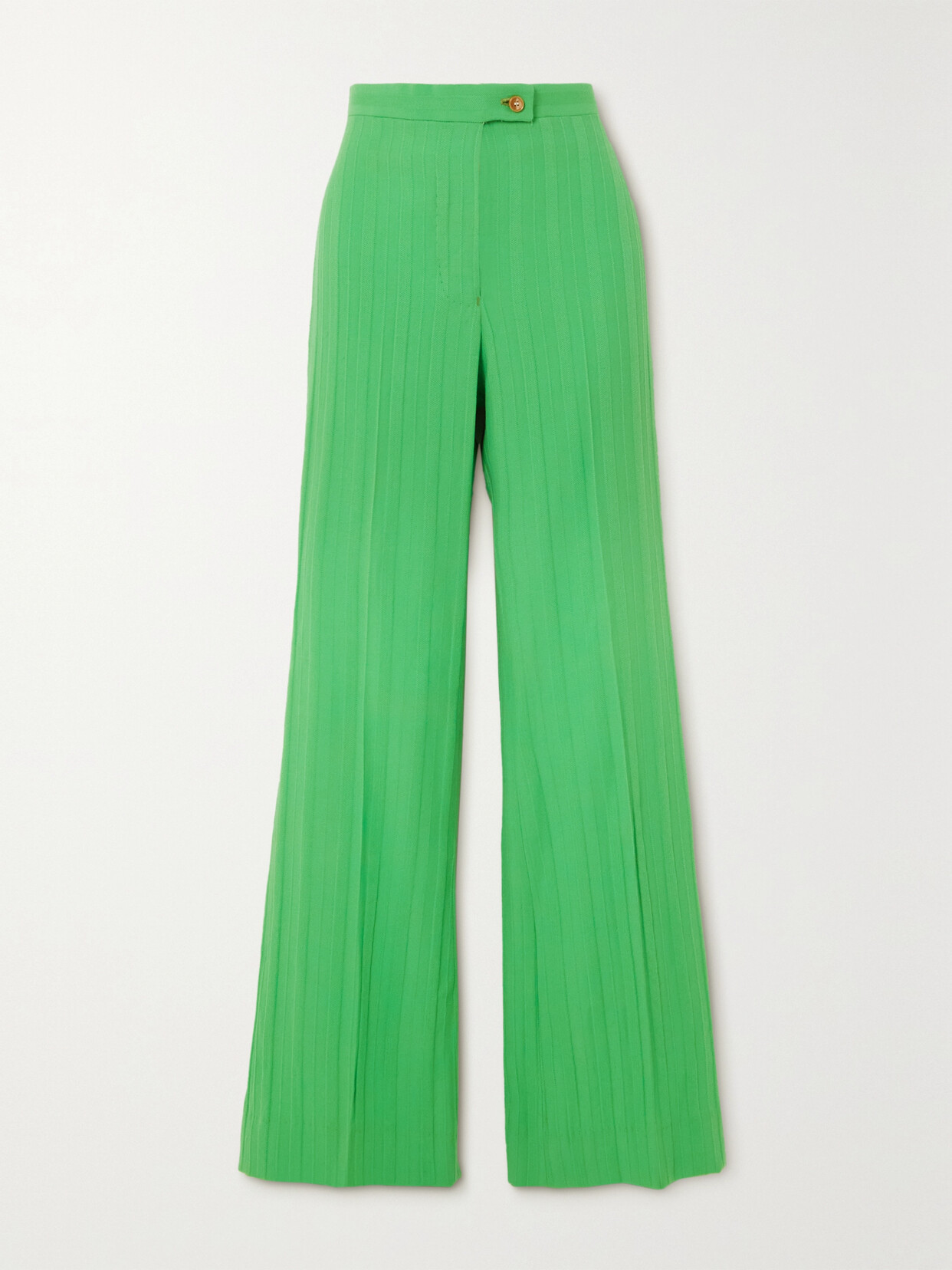 Jason Wu Collection + Net Sustain Laura Striped Wool Straight-leg Pants - Green
