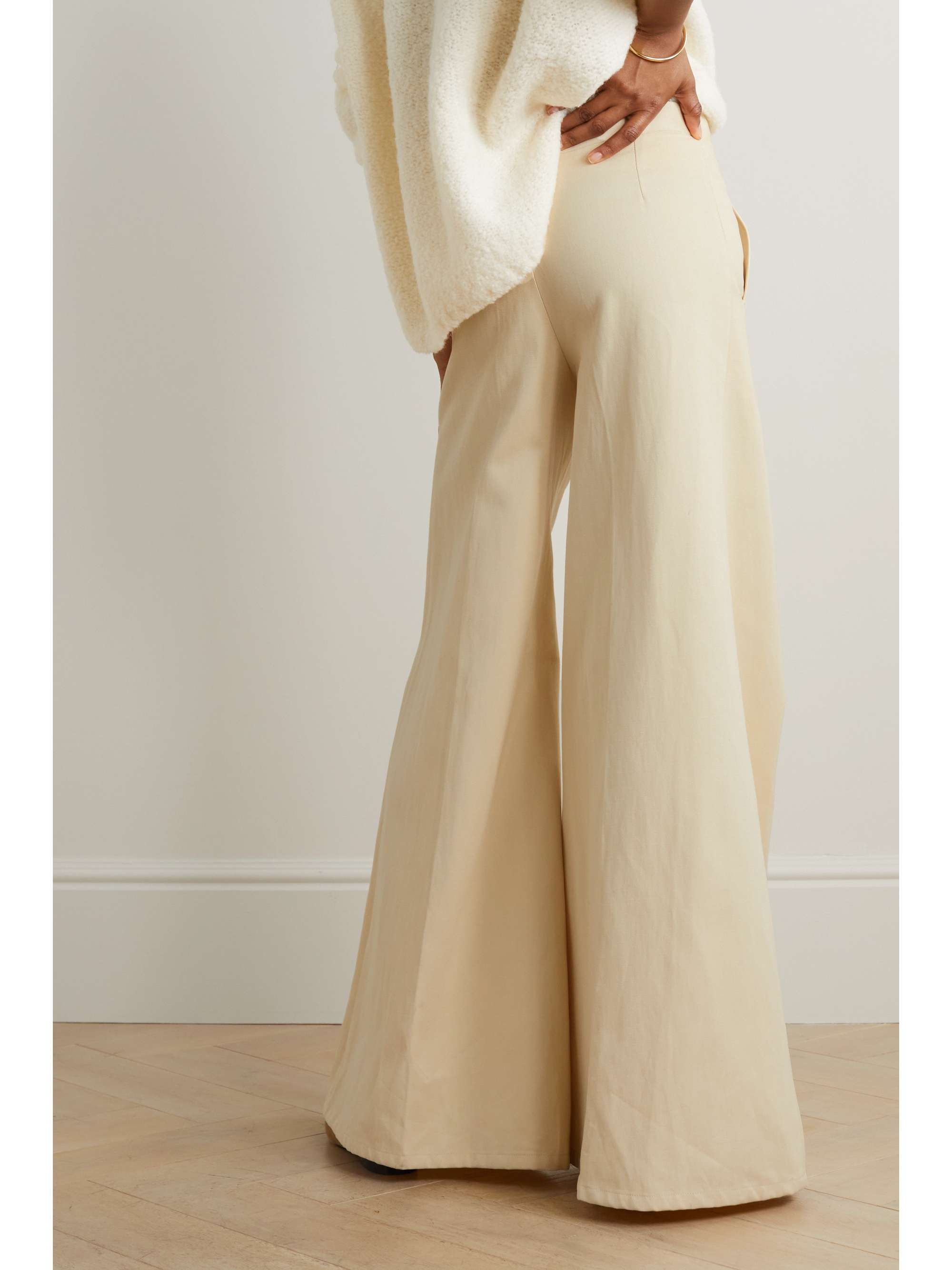 GIULIVA HERITAGE The Paola cotton and silk-blend wide-leg pants